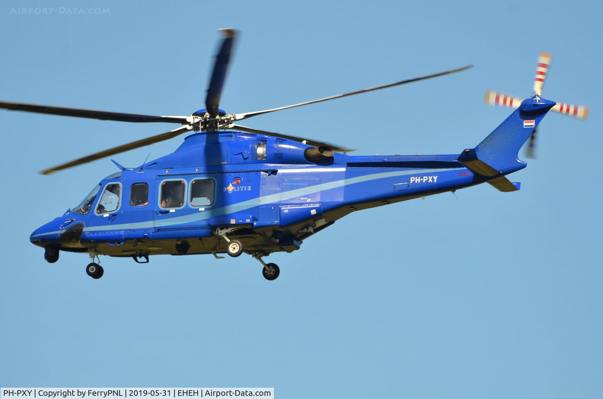PH-PXY, 2009 AgustaWestland AW-139 C/N 31267, Police AW139 on a low pass over the airport