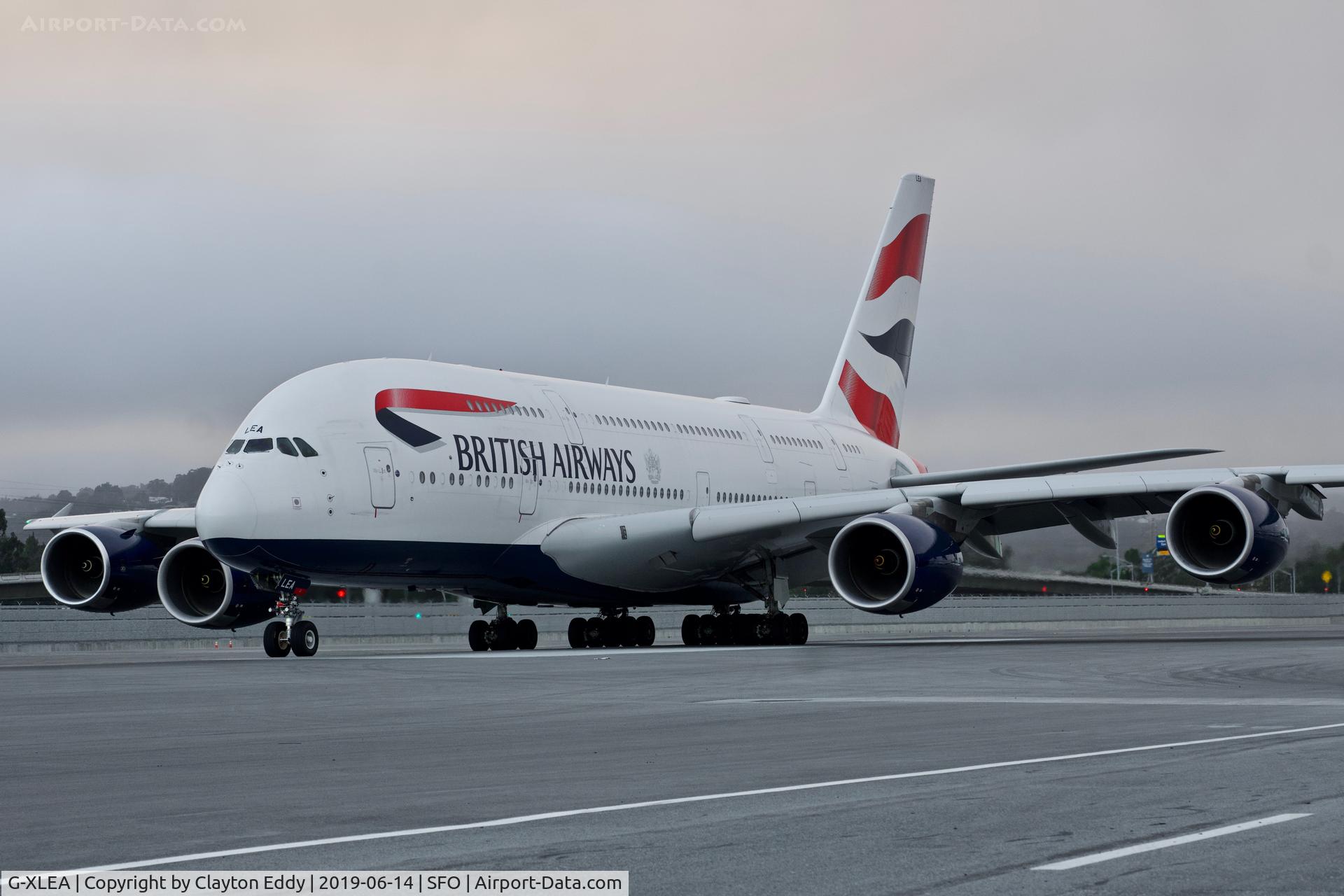 G-XLEA, 2012 Airbus A380-841 C/N 095, SFO 2019.