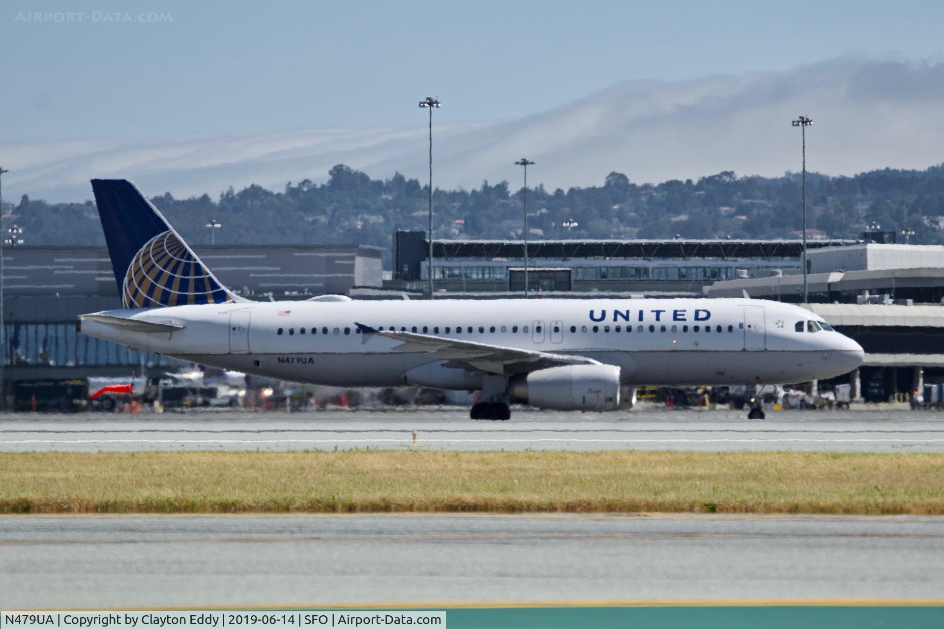 N479UA, 2001 Airbus A320-232 C/N 1538, SFO 2109.