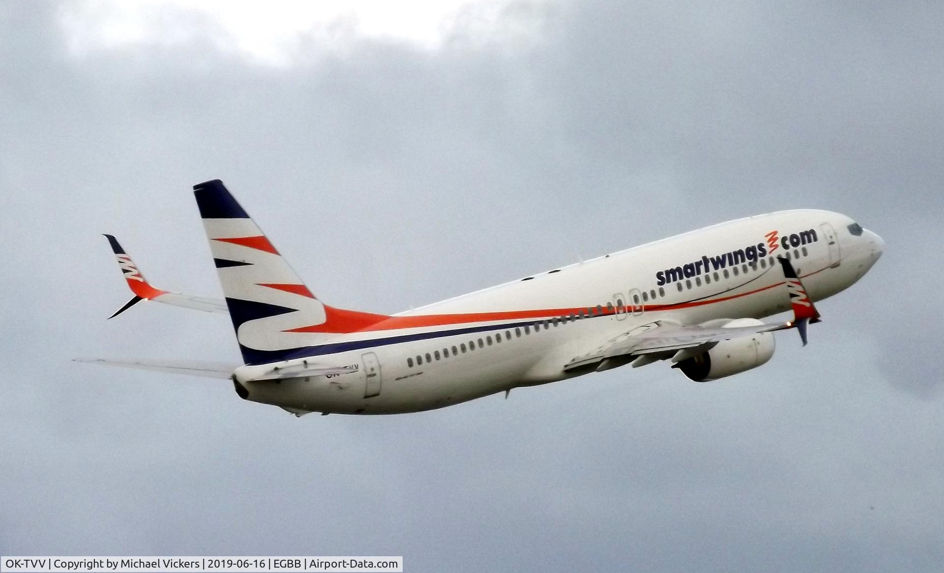 OK-TVV, 2012 Boeing 737-86N C/N 38027, Departing BHX