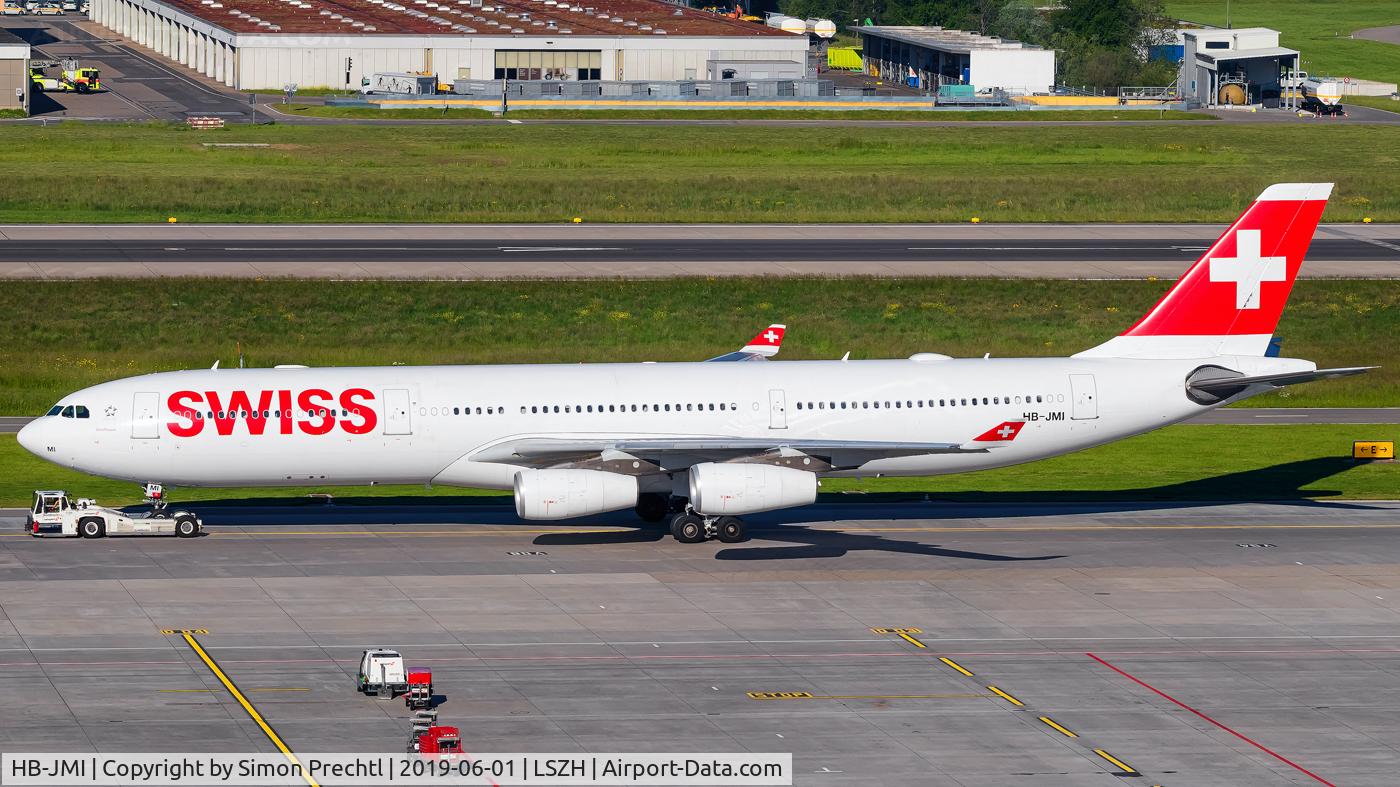 HB-JMI, 2004 Airbus A340-313 C/N 598, HB-JMI @ Zürich Intl. Airport