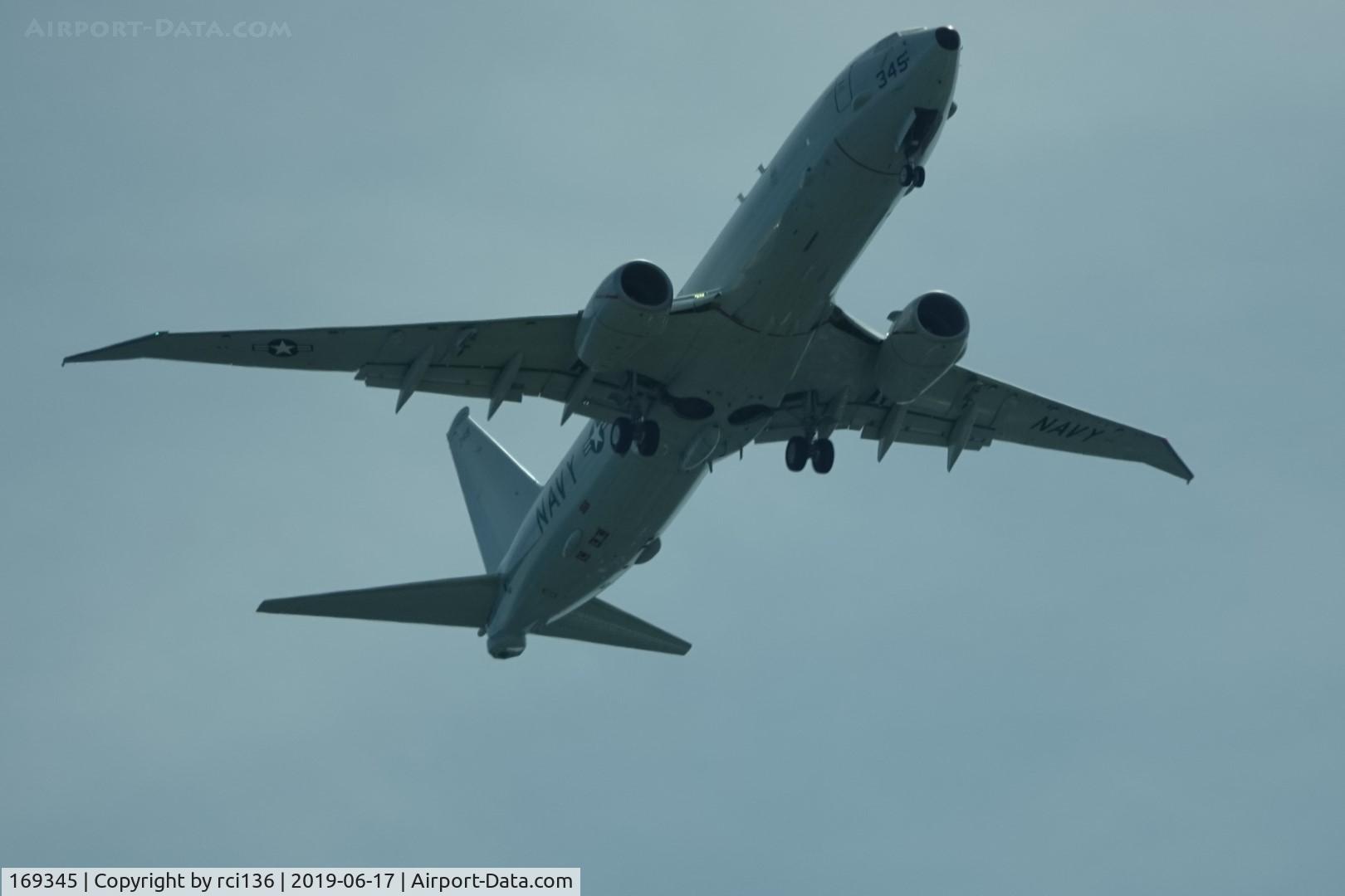 169345, 2018 Boeing P-8A Poseidon C/N 63195, On approach to Paine Field Everett, Wa