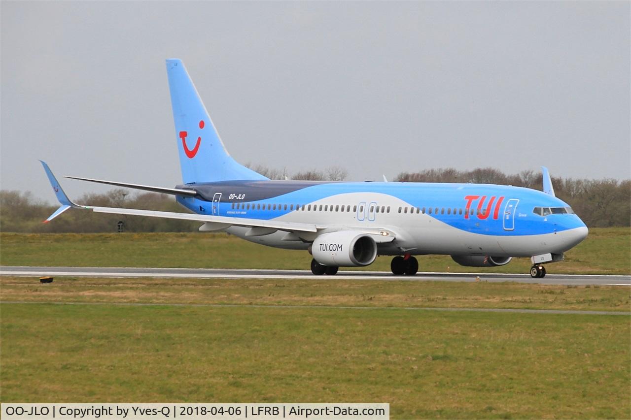 OO-JLO, 2007 Boeing 737-8K5 C/N 34692, Boeing 737-8K5, Taxiing rwy 25L, Brest-Bretagne airport (LFRB-BES)