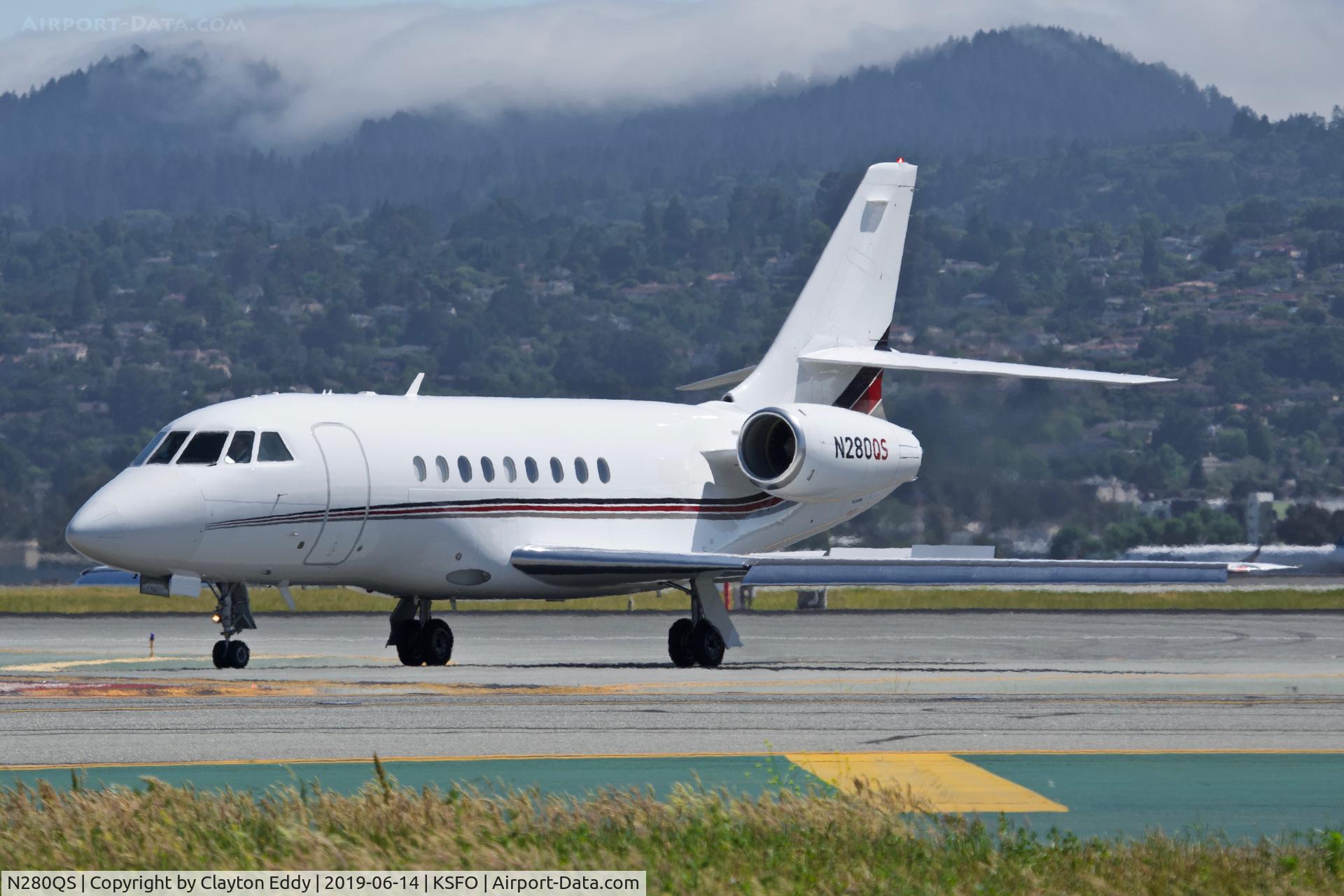 N280QS, 2002 Dassault Falcon 2000 C/N 181, SFO 2019.