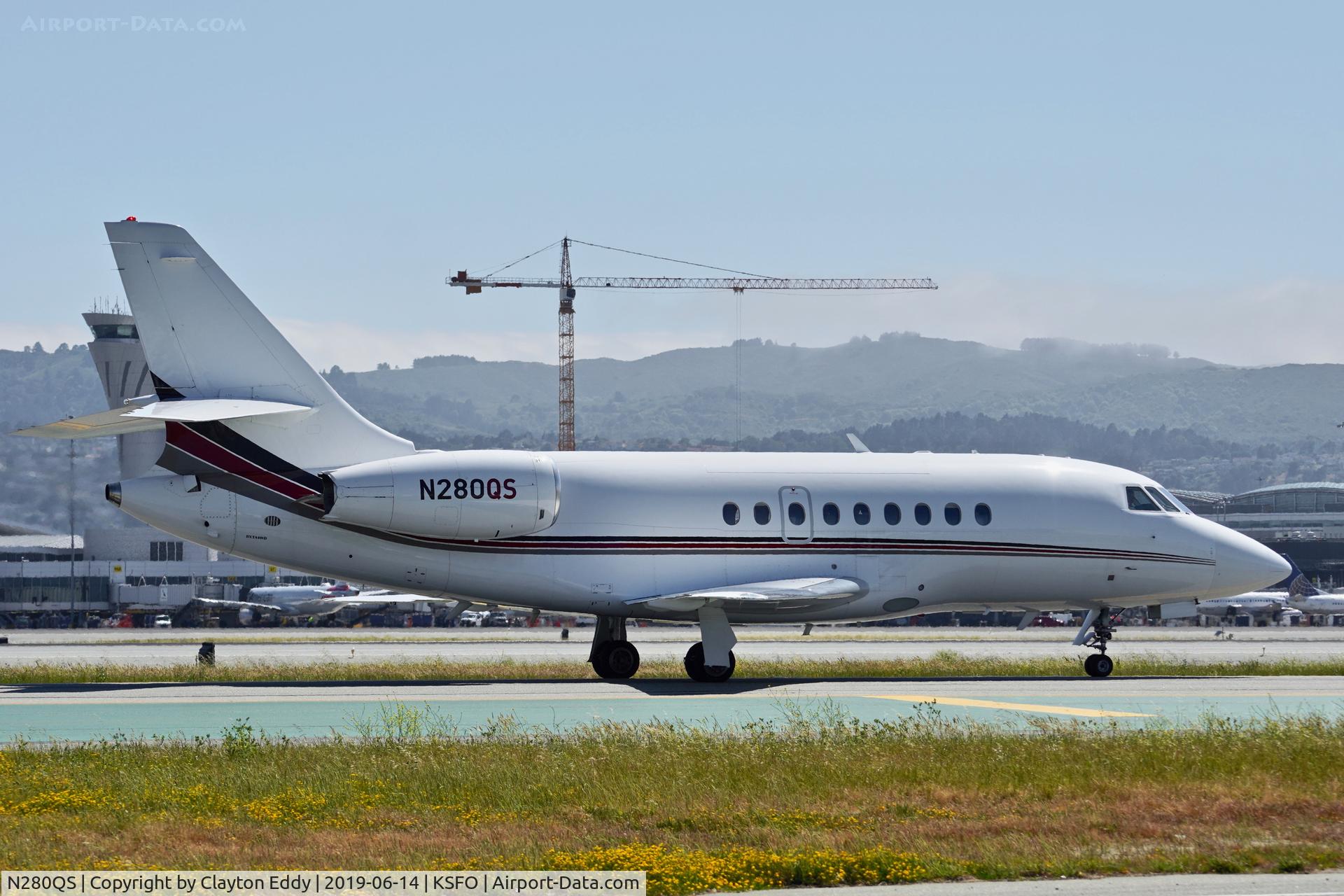 N280QS, 2002 Dassault Falcon 2000 C/N 181, SFO 2019.