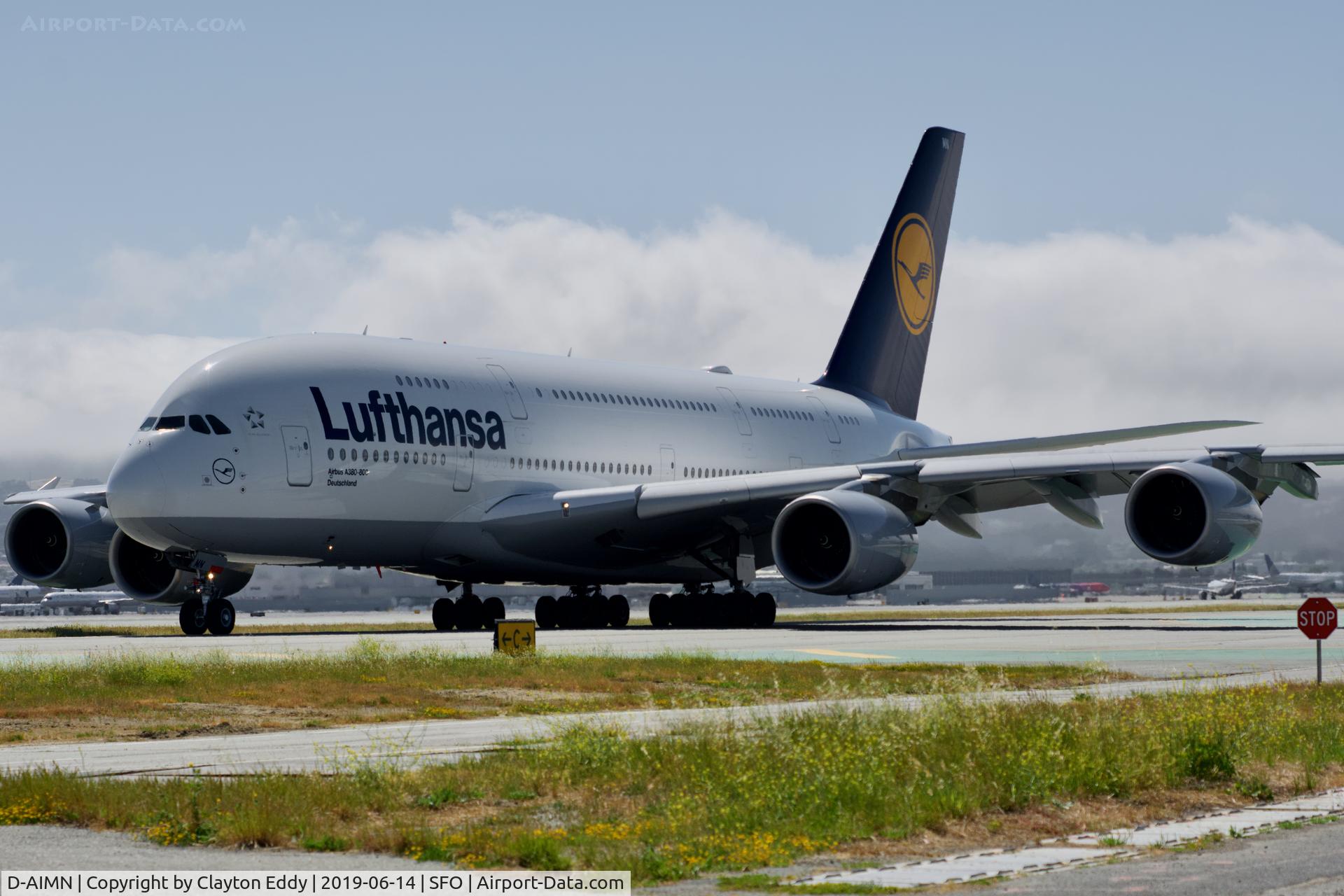 D-AIMN, 2014 Airbus A380-841 C/N 177, SFO 2019.