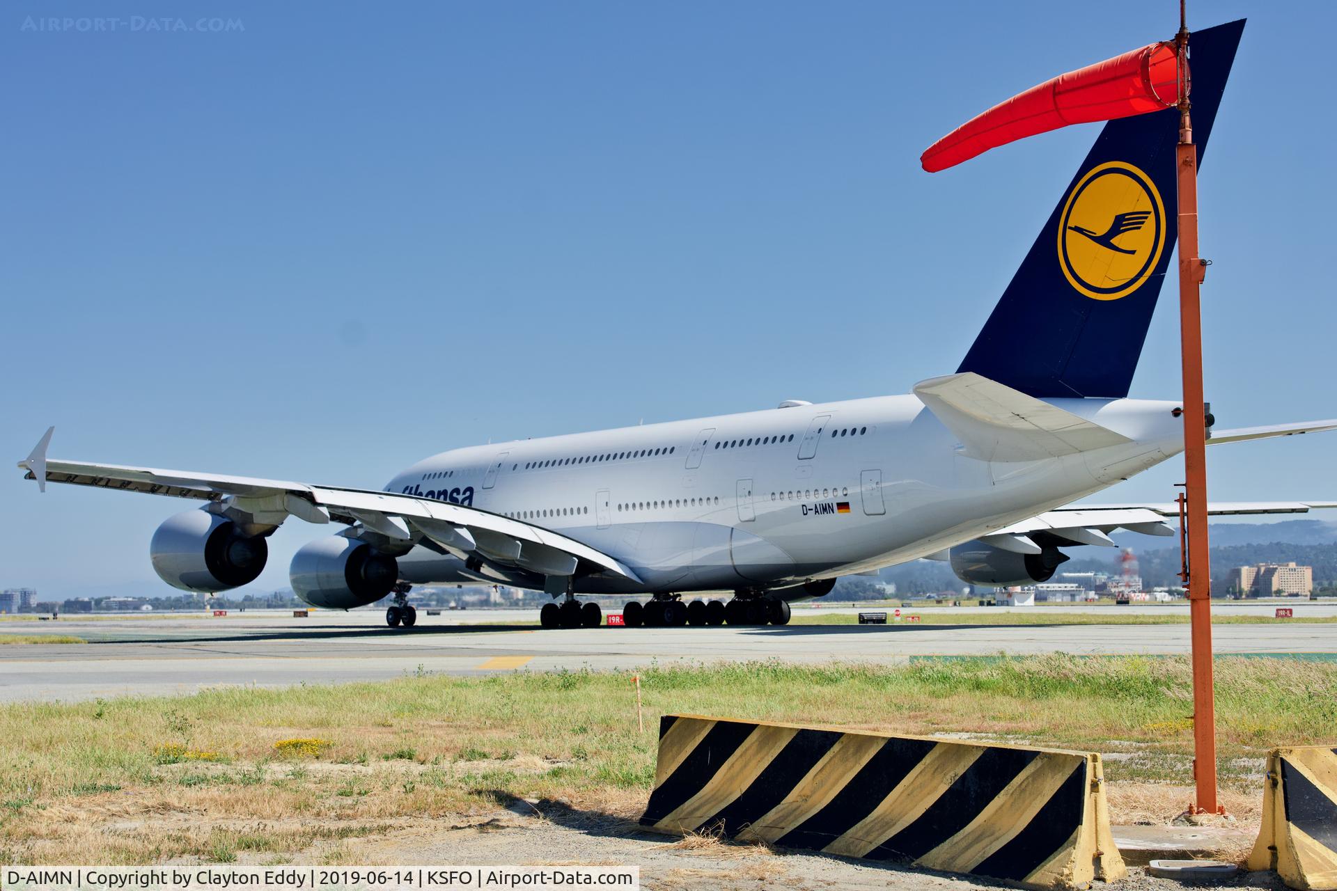 D-AIMN, 2014 Airbus A380-841 C/N 177, SFO 2019.