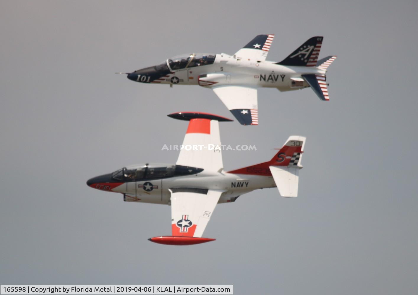 165598, Boeing T-45C Goshawk C/N C056, T-45C Legacy flight with T-2