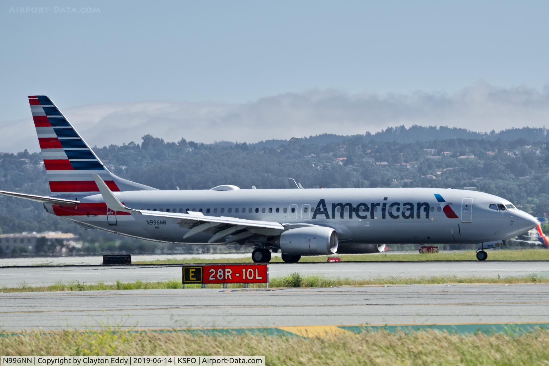 N996NN, 2016 Boeing 737-823 C/N 31248, SFO 2019.