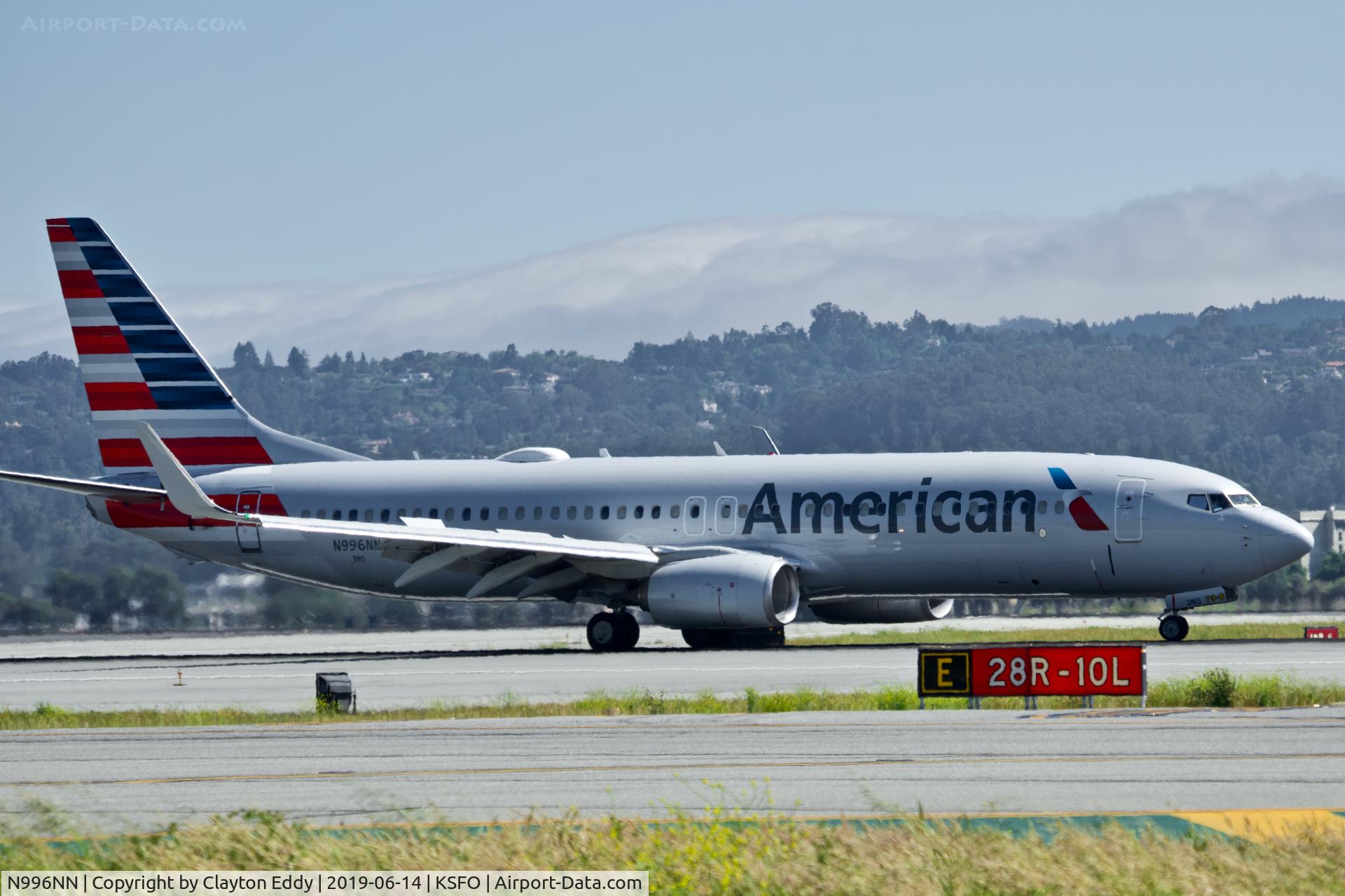 N996NN, 2016 Boeing 737-823 C/N 31248, SFO 2019.
