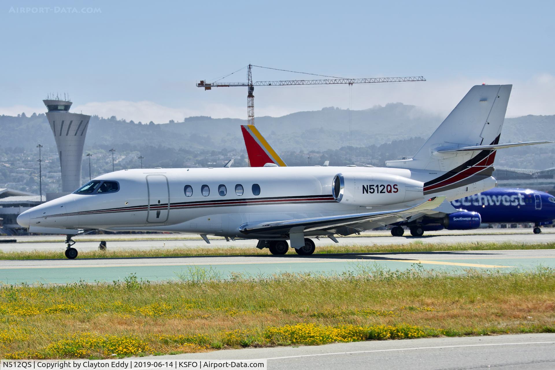 N512QS, 2016 Cessna 680A Citation Latitude C/N 680A-0045, SFO 2019.