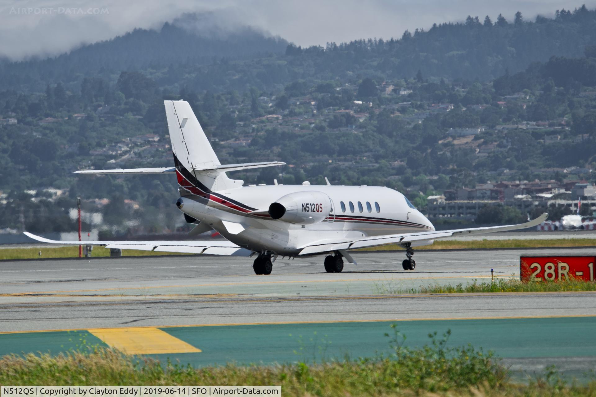 N512QS, 2016 Cessna 680A Citation Latitude C/N 680A-0045, SFO 2019.