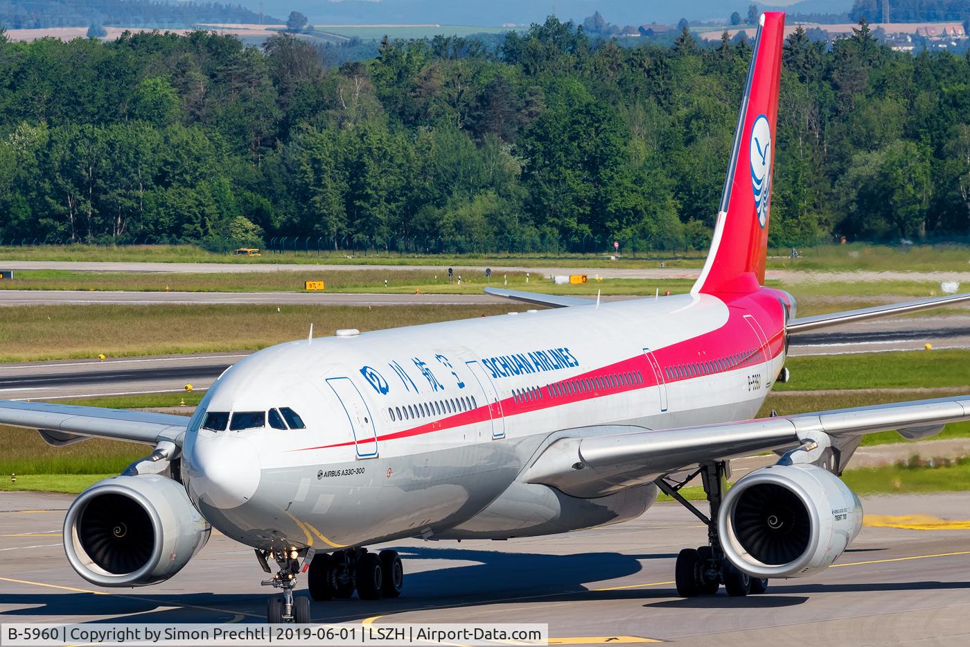 B-5960, 2014 Airbus A330-343 C/N 1579, B-5960 @ Zürich Intl. Airport