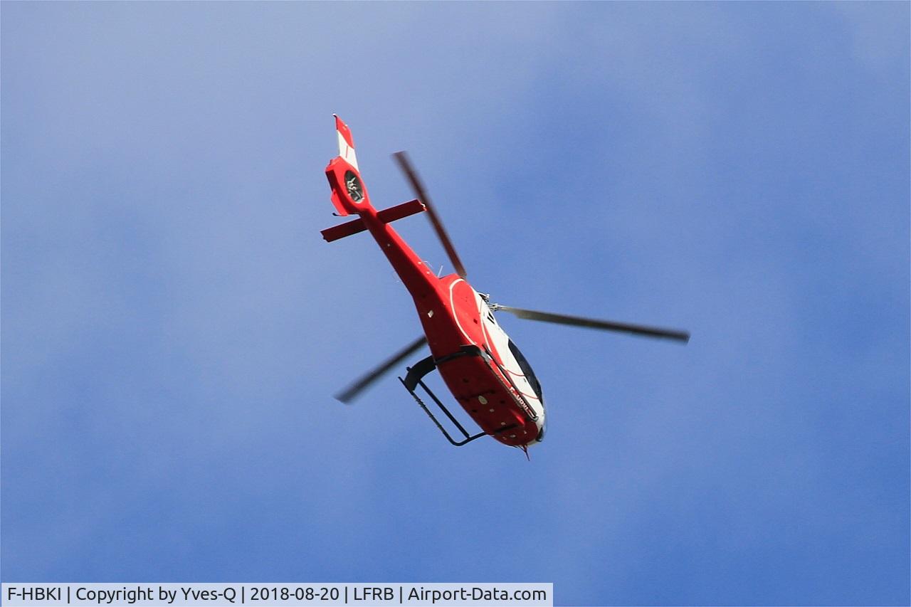 F-HBKI, 2009 Eurocopter EC-120B Colibri NHE C/N 1612, Eurocopter EC-120B Calliopé, Flight over Brest-Bretagne airport (LFRB-BES)