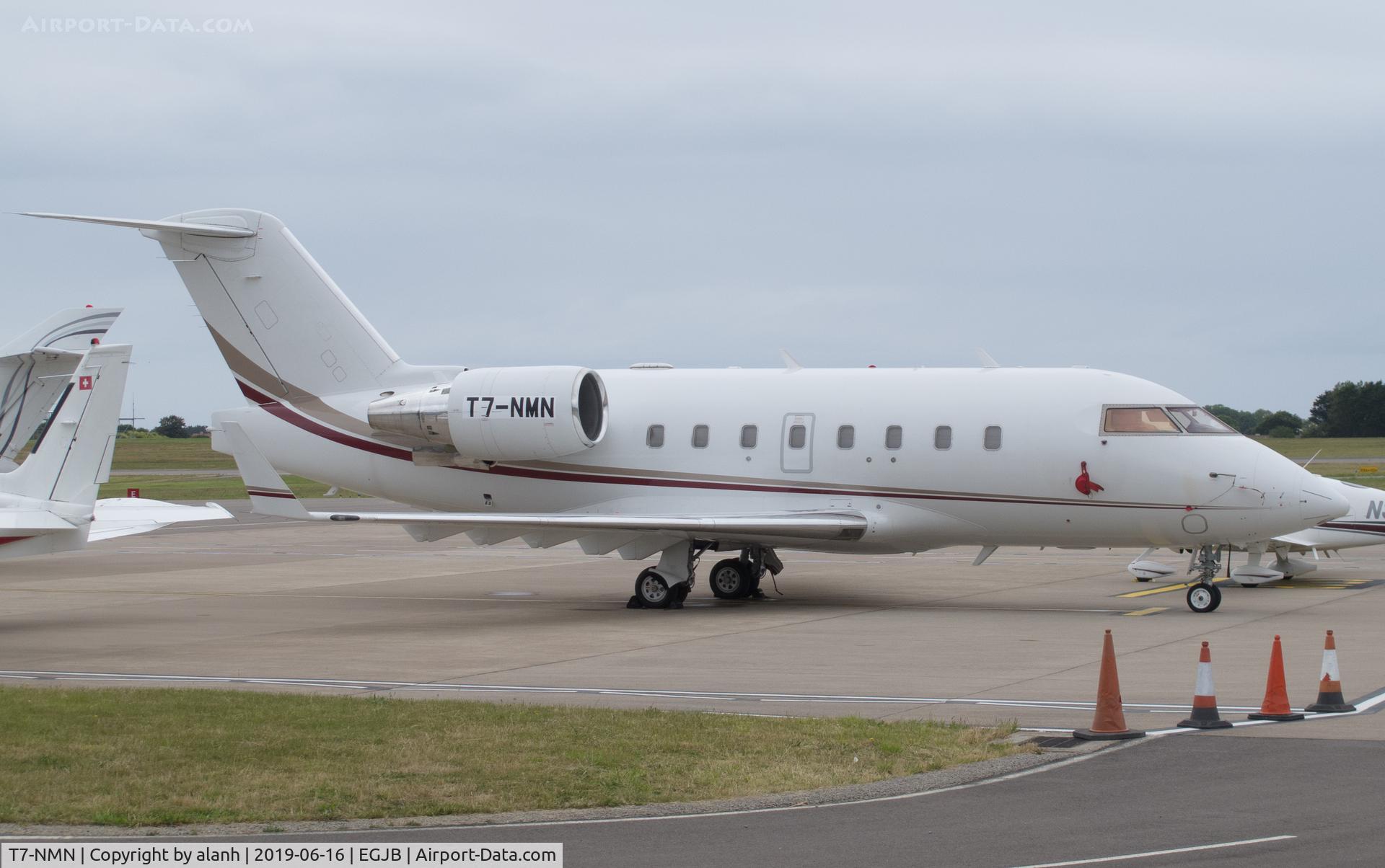 T7-NMN, 2005 Bombardier Challenger 604 (CL-600-2B16) C/N 5599, Parked at ASG, Guernsey following reg change