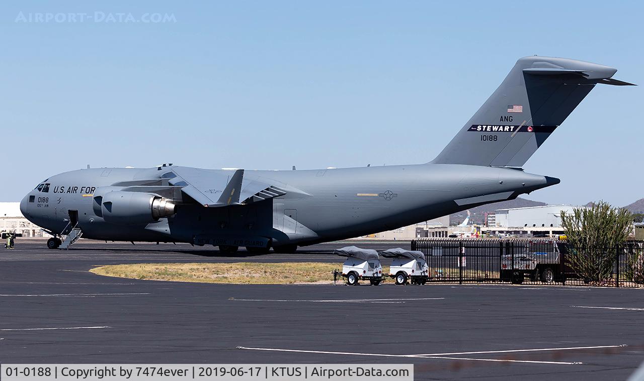 01-0188, 2001 Boeing C-17A Globemaster III C/N P-88, A Stewart ANG C-17 at Tucson