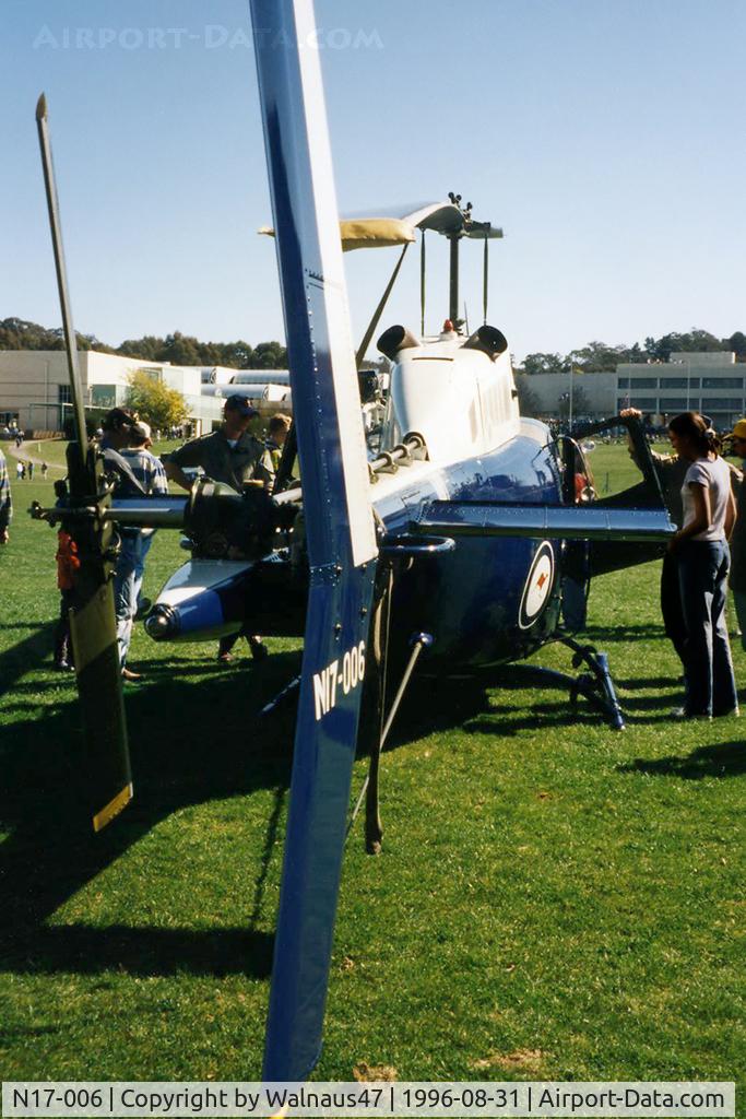 N17-006, 1971 Bell 206B-1 C/N 44506, Royal Australian Navy (RAN) Bell 206B-1 Kiowa N17-006 Cn 44506 Code 896, acting as a ‘People Magnet’ at the Australian Defence Force Academy (ADFA) Open Day in Canberra during August 1996.