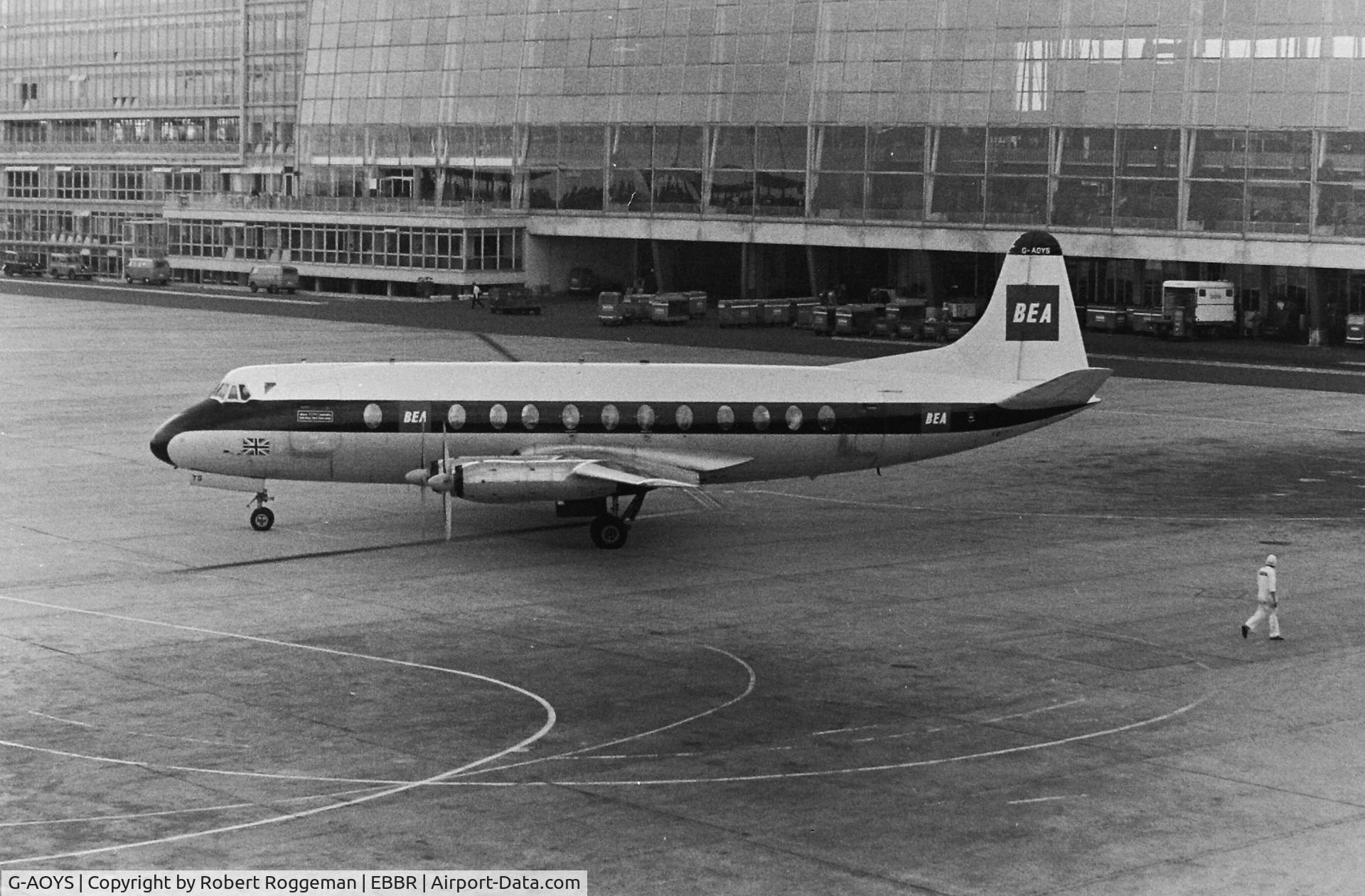 G-AOYS, 1958 Vickers Viscount 806 C/N 267, Mid 1960's.BEA.
