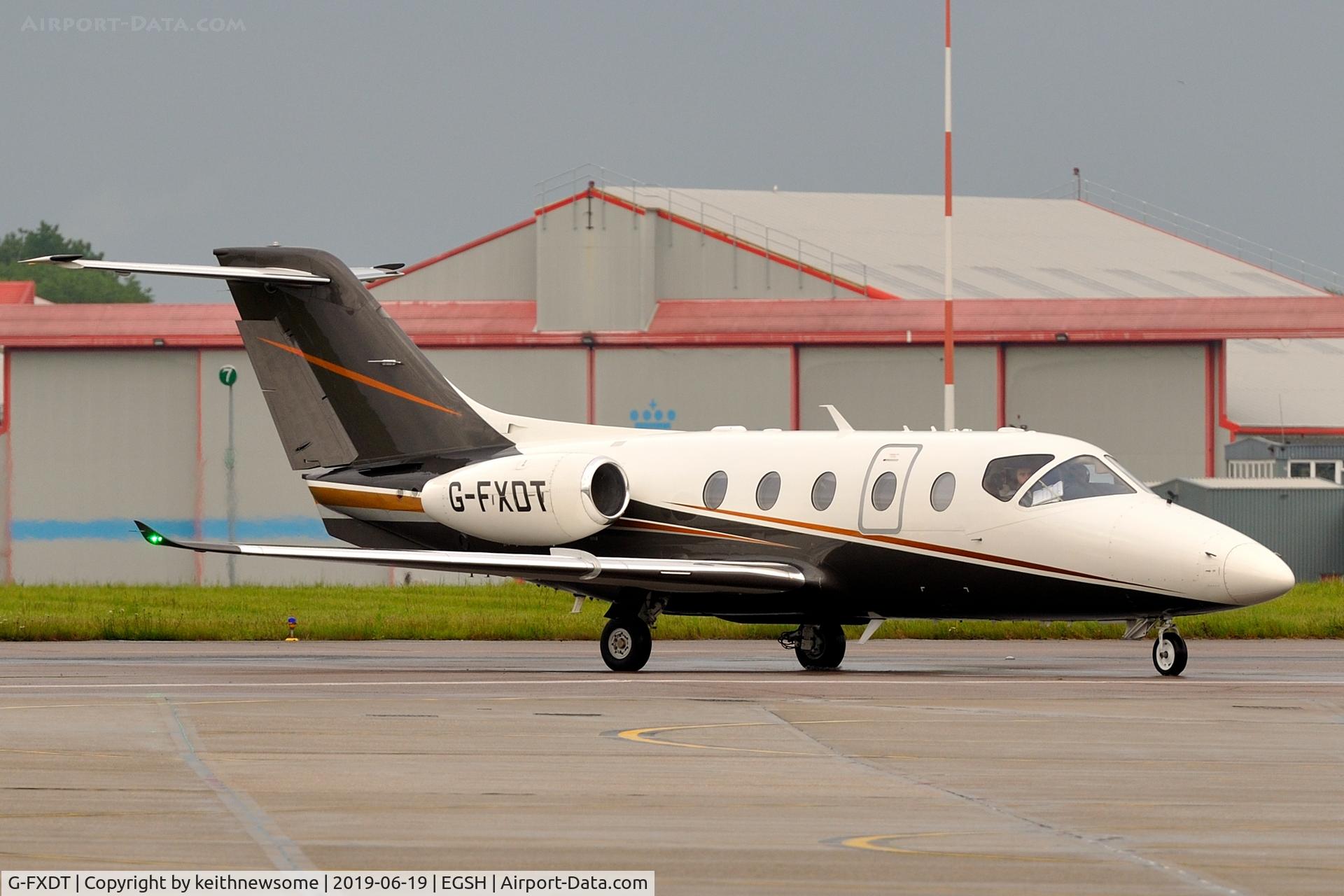 G-FXDT, 2004 Raytheon Beechjet 400A/Nextant N400XT C/N RK-397, Arriving at Norwich from Inverness.