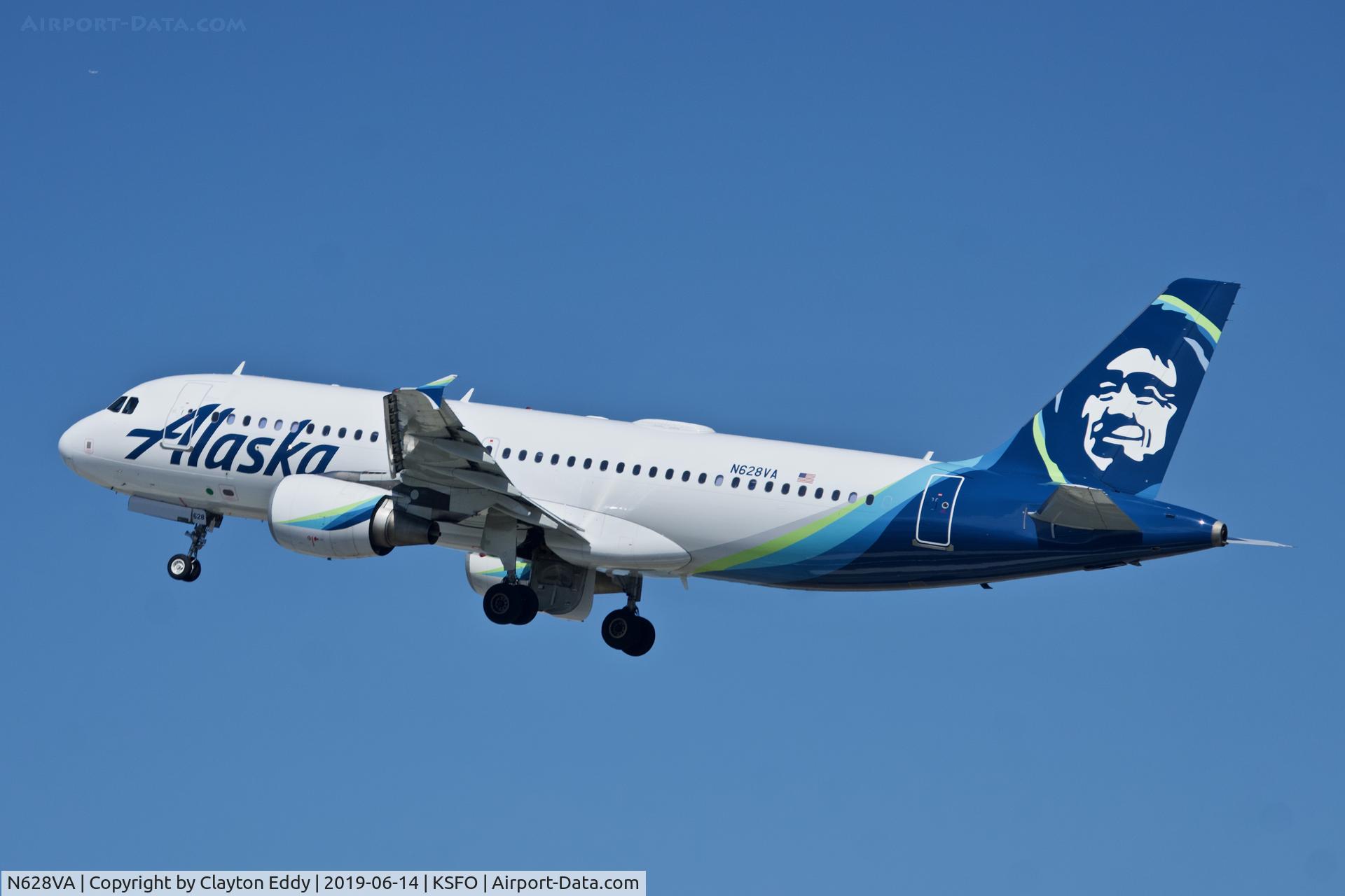 N628VA, 2007 Airbus A320-214 C/N 2993, SFO 2019.