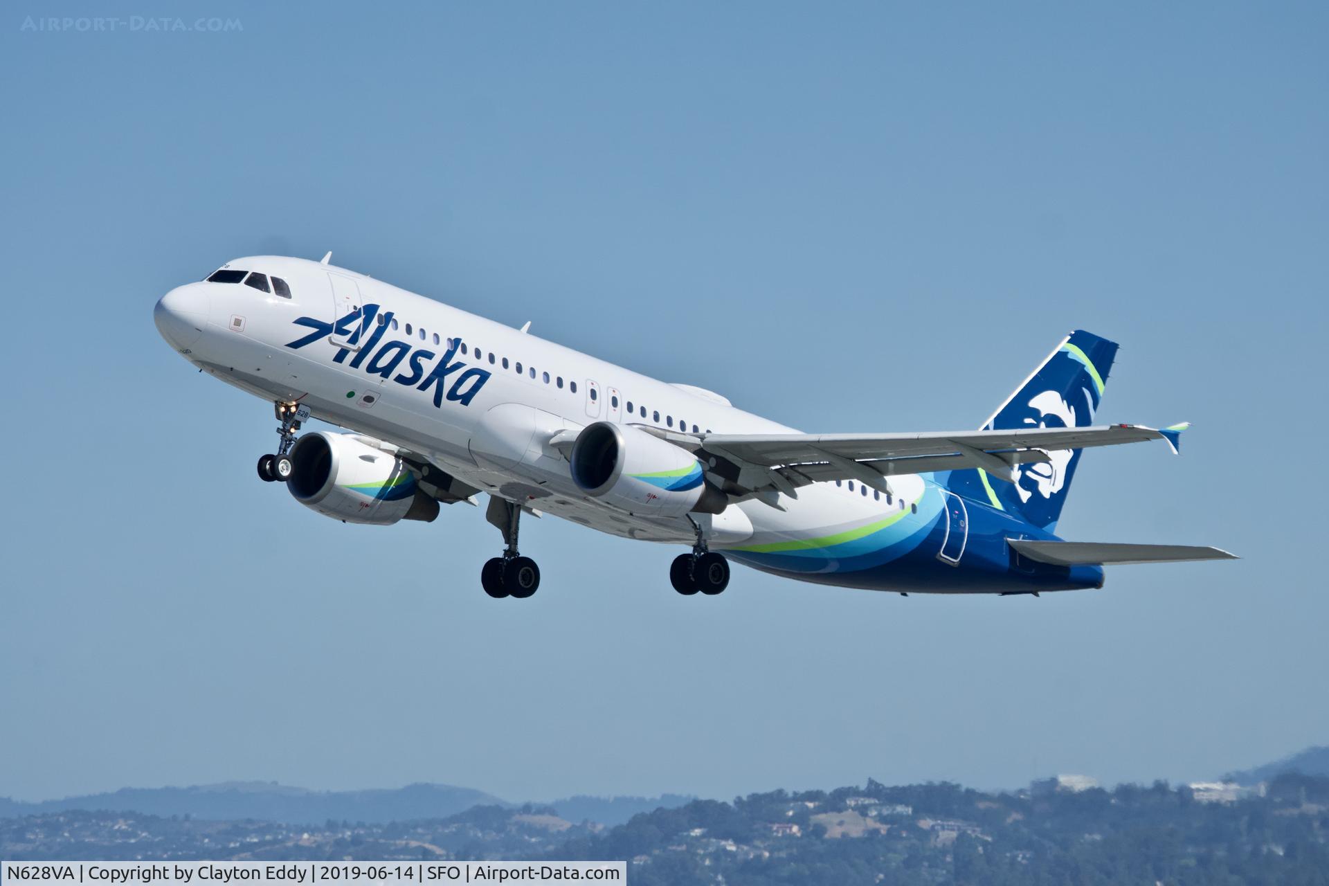N628VA, 2007 Airbus A320-214 C/N 2993, SFO 2019.