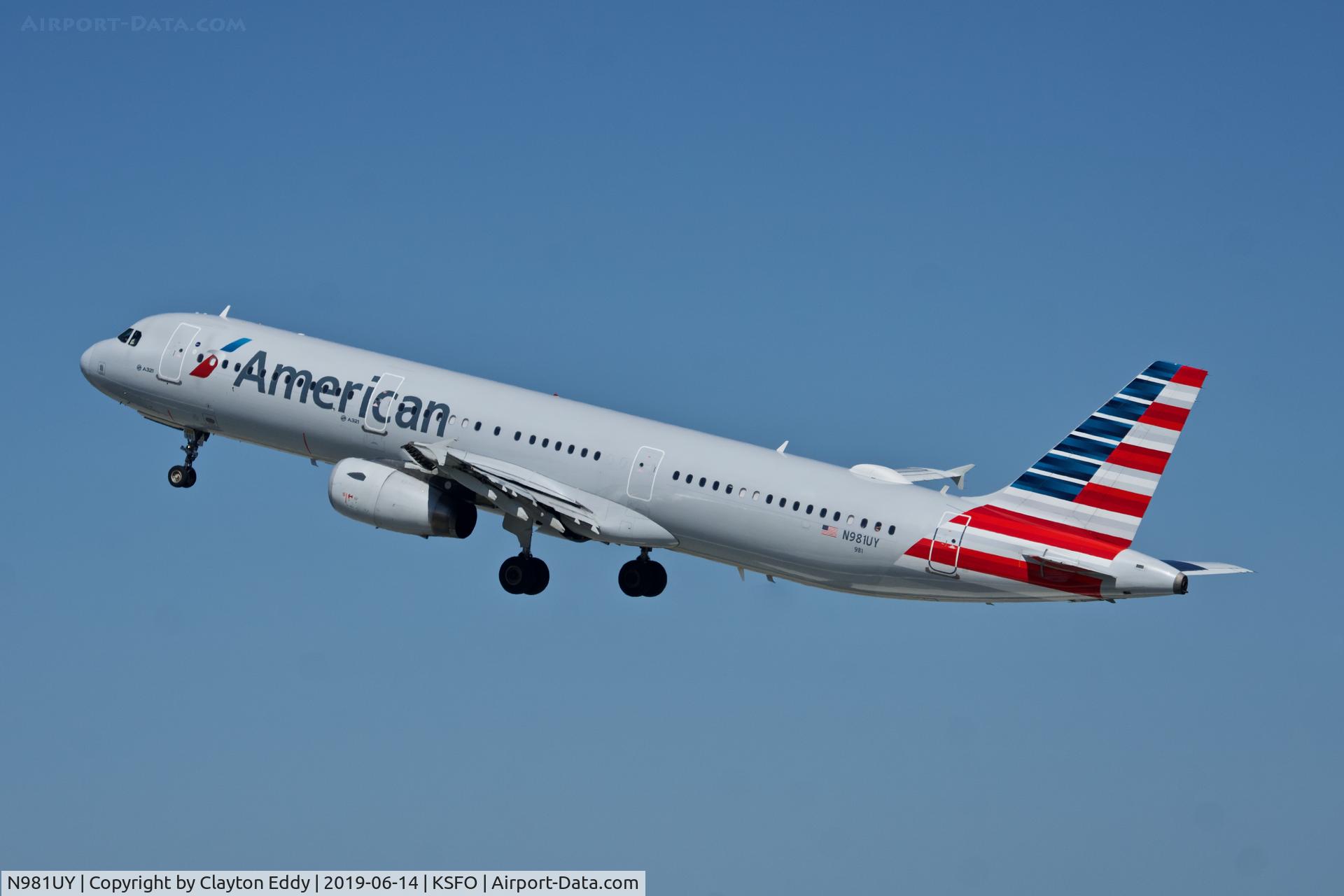 N981UY, 2013 Airbus A321-231 C/N 5800, SFO 2019.