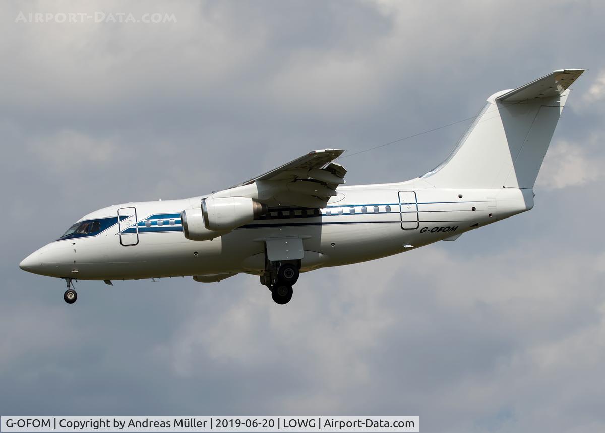 G-OFOM, 1990 British Aerospace BAe.146-100 C/N E1144, Arriving from London.