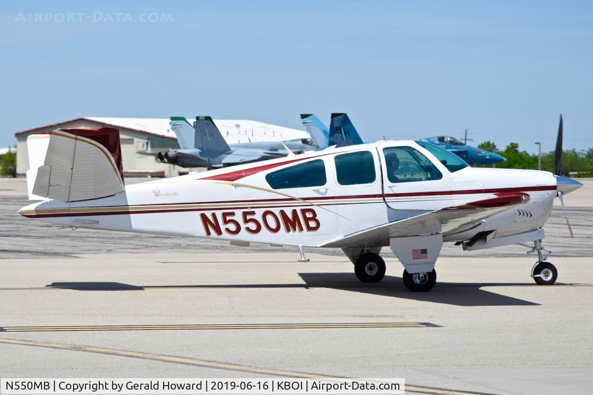 N550MB, 1964 Beech S35 Bonanza C/N D-7610, Taxiing on Bravo.