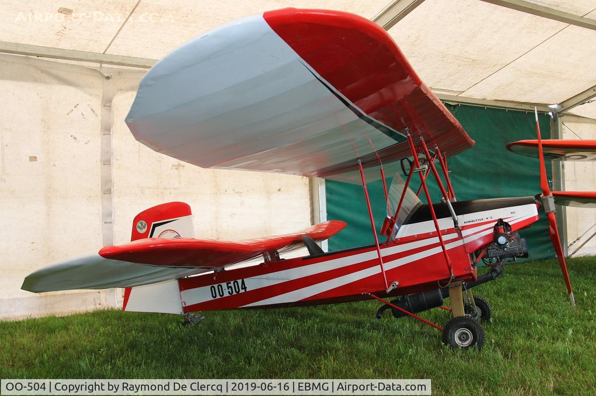 OO-504, Romibutter 1 C/N 1, Using the wings and tail of a Butterfly, Michel Rocourt created a new fuselage for this one-off . Seen at Matagne ULM airfield.