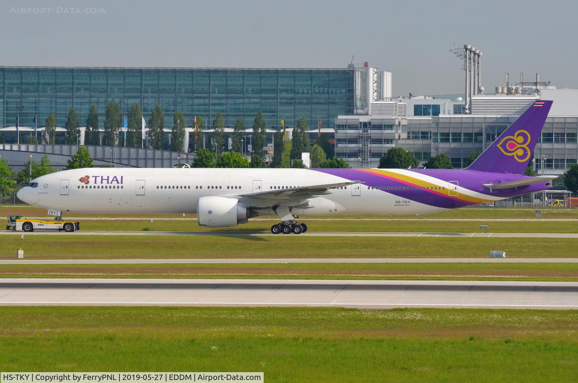 HS-TKY, 2015 Boeing 777-3D7/ER C/N 42114, Thai B773 under tow
