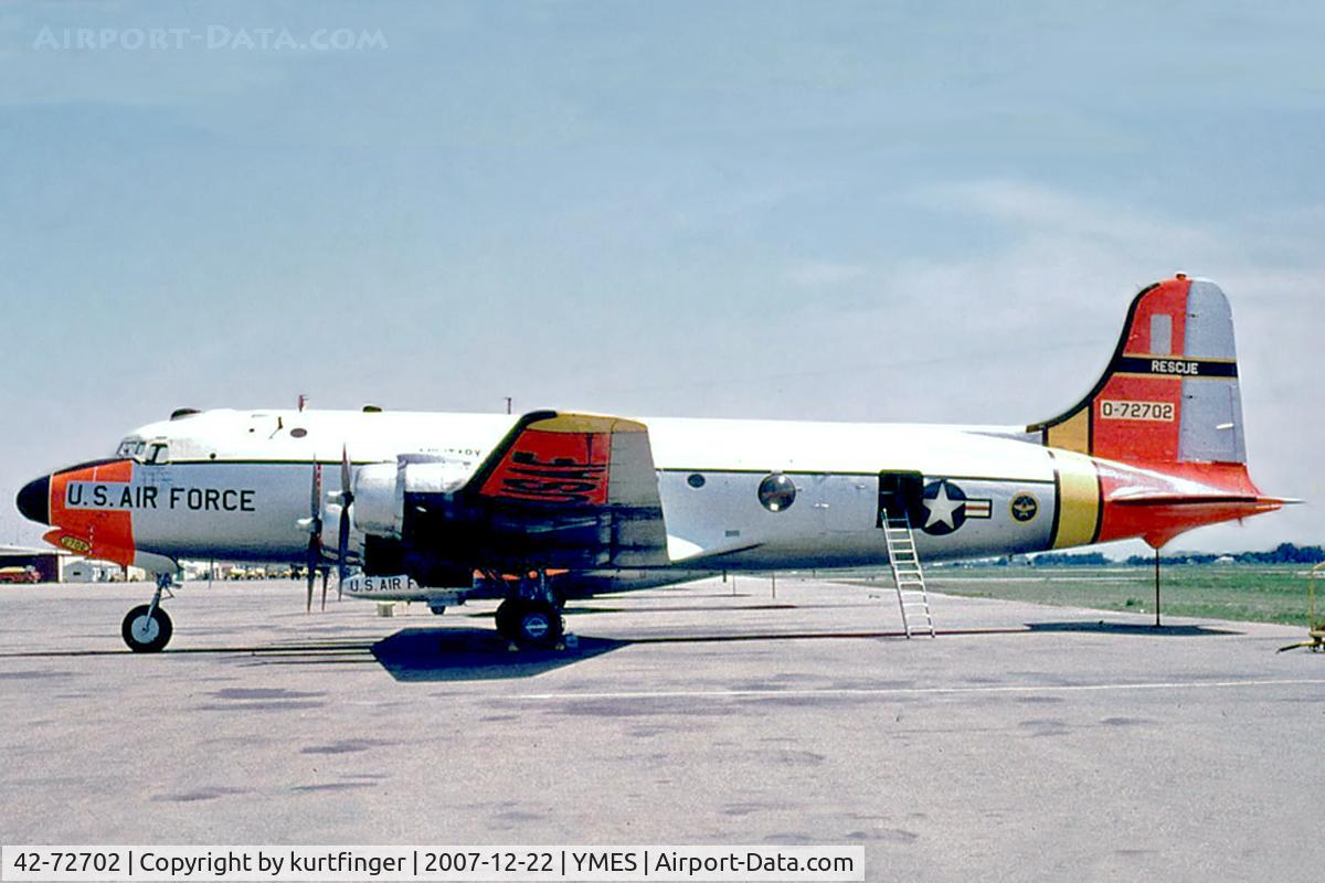 42-72702, 1942 Douglas SC-54D Rescuemaster C/N 10807, Douglas SC-54D Rescuemaster, USAF serial 42-72702  MSN10807 RAAF Base East Sale, Victoria , Australia. Circa 1961/1962.