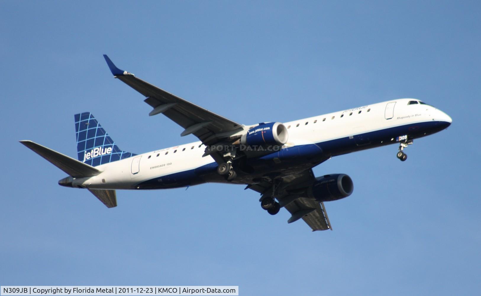 N309JB, Embraer ERJ-190-100 IGW 190AR C/N 19000289, MCO Spotting