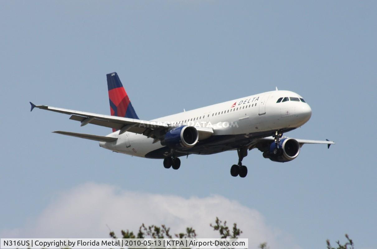 N316US, 1991 Airbus A320-211 C/N 192, TPA Spotting