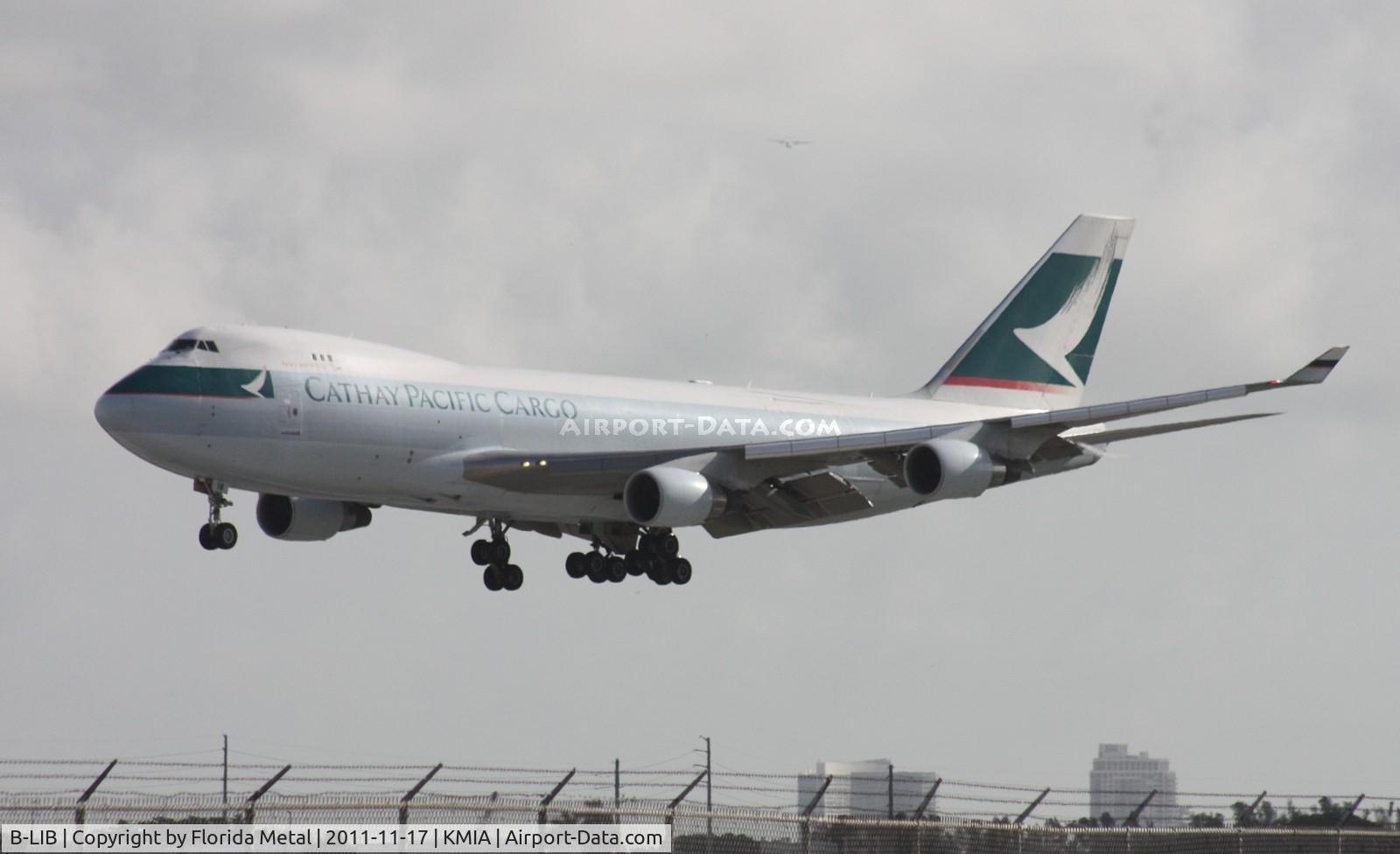 B-LIB, 2008 Boeing 747-467ERF C/N 36867, MIA Spotting