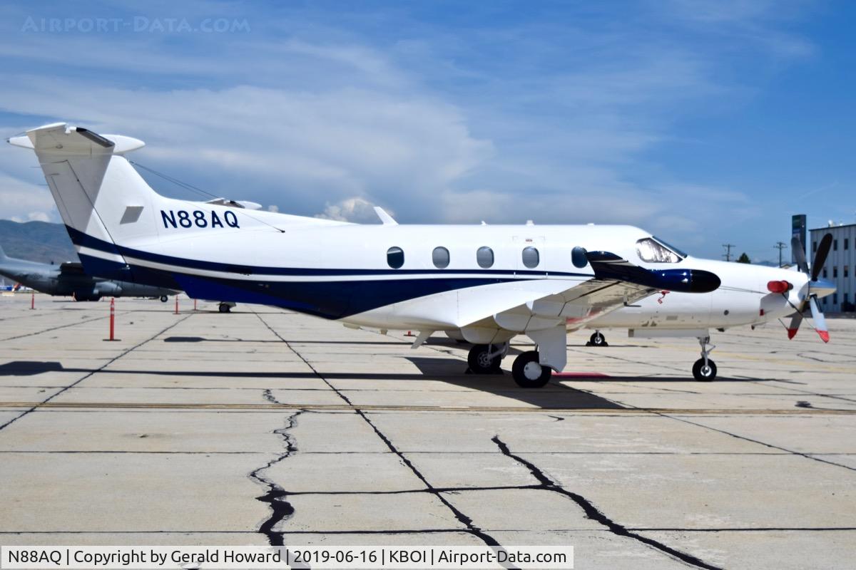 N88AQ, 2008 Pilatus PC-12/47E C/N 1029, Parked on south GA ramp.