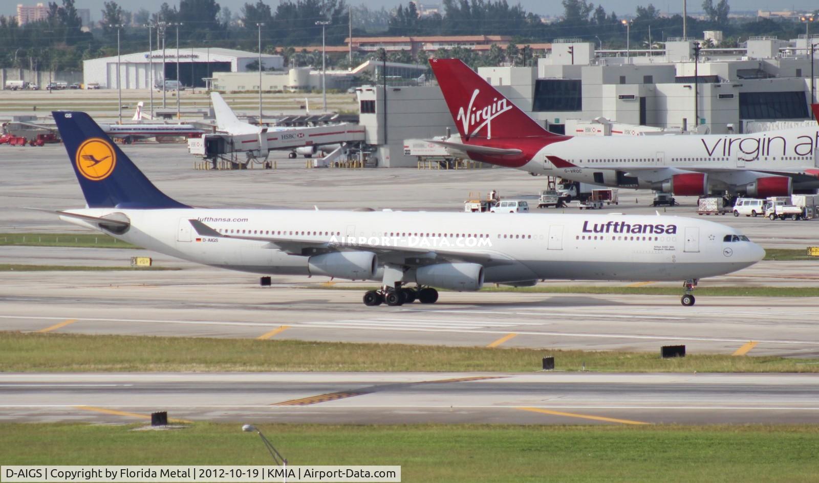 D-AIGS, 1999 Airbus A340-313 C/N 297, MIA Spotting