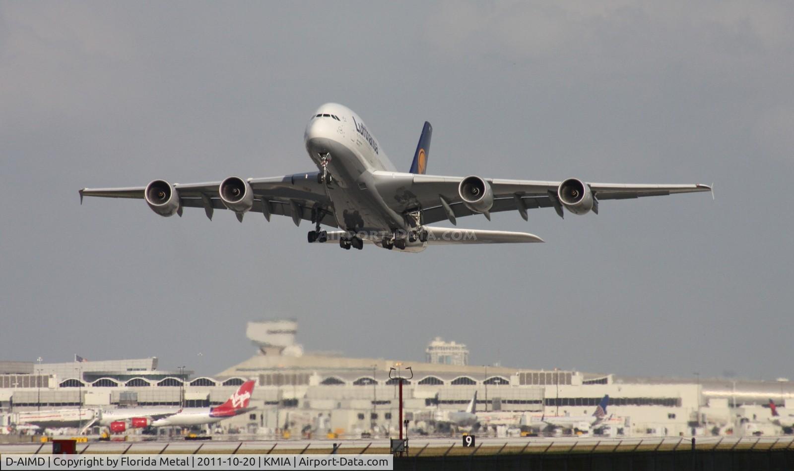 D-AIMD, 2010 Airbus A380-841 C/N 048, MIA Spotting