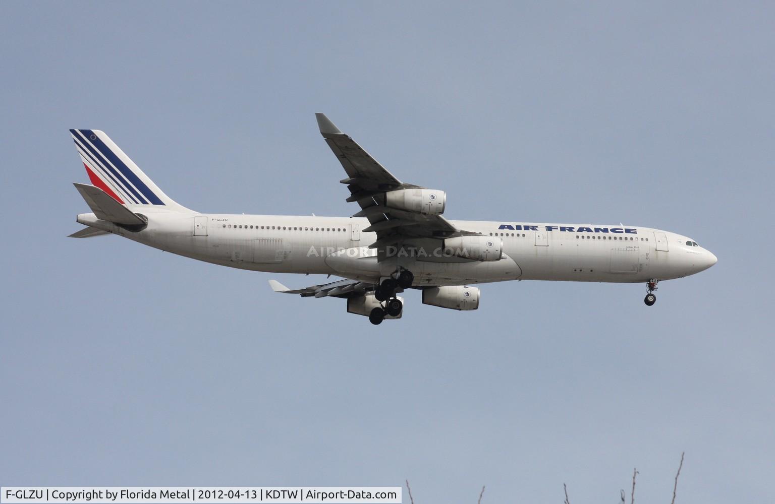 F-GLZU, 2000 Airbus A340-313X C/N 377, DTW spotting