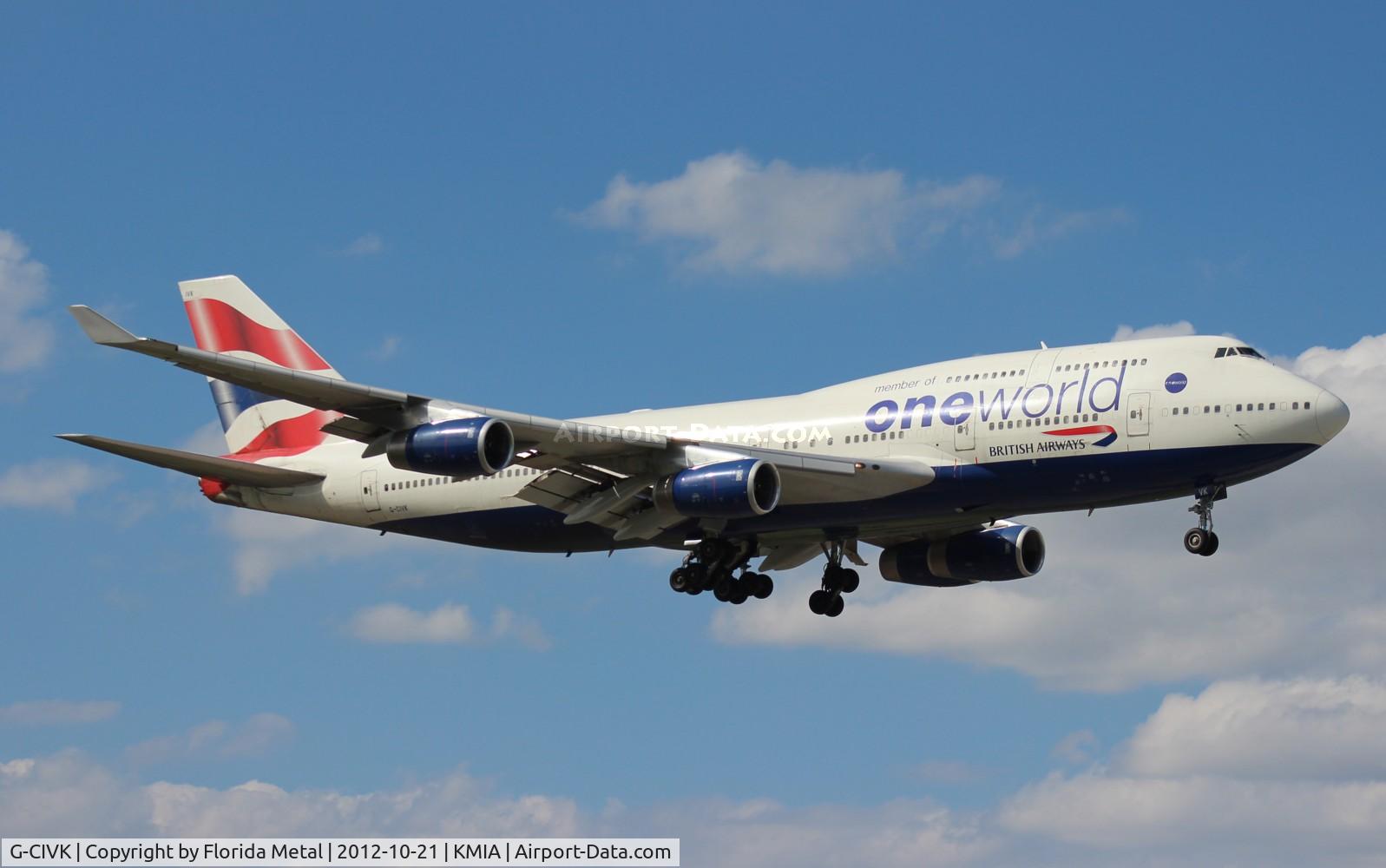 G-CIVK, 1997 Boeing 747-436 C/N 25818, MIA Spotting