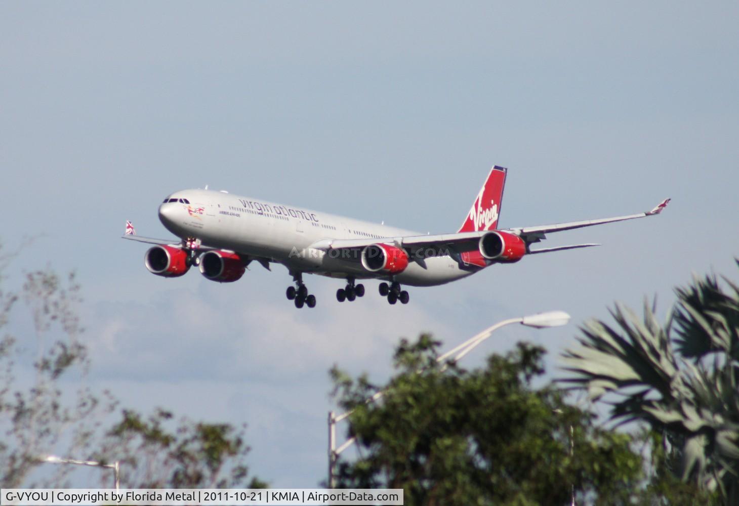 G-VYOU, 2006 Airbus A340-642 C/N 765, MIA Spotting