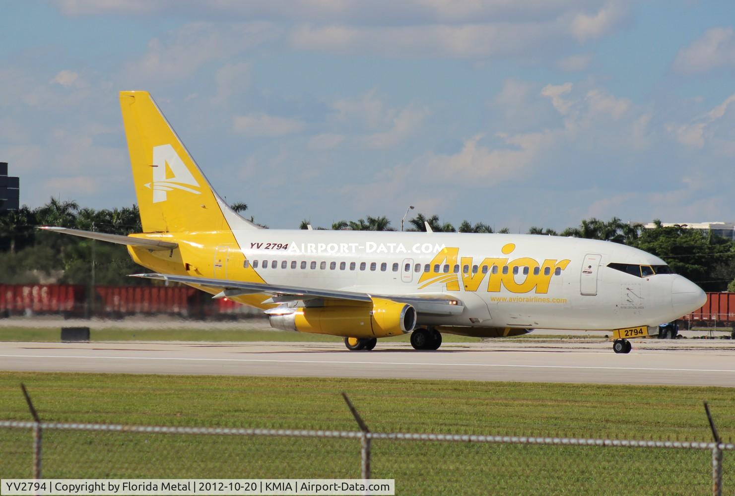 YV2794, 1984 Boeing 737-232 C/N 23089, MIA spotting