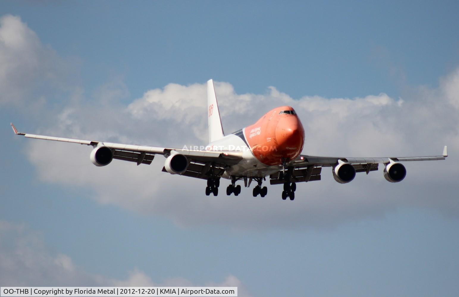 OO-THB, 2007 Boeing 747-4HAERF C/N 35234, MIA spotting