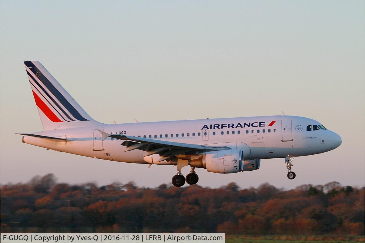 F-GUGQ, 2006 Airbus A318-111 C/N 2972, Airbus A318-111,On final rwy 07R, Brest-Bretagne Airport (LFRB-BES)