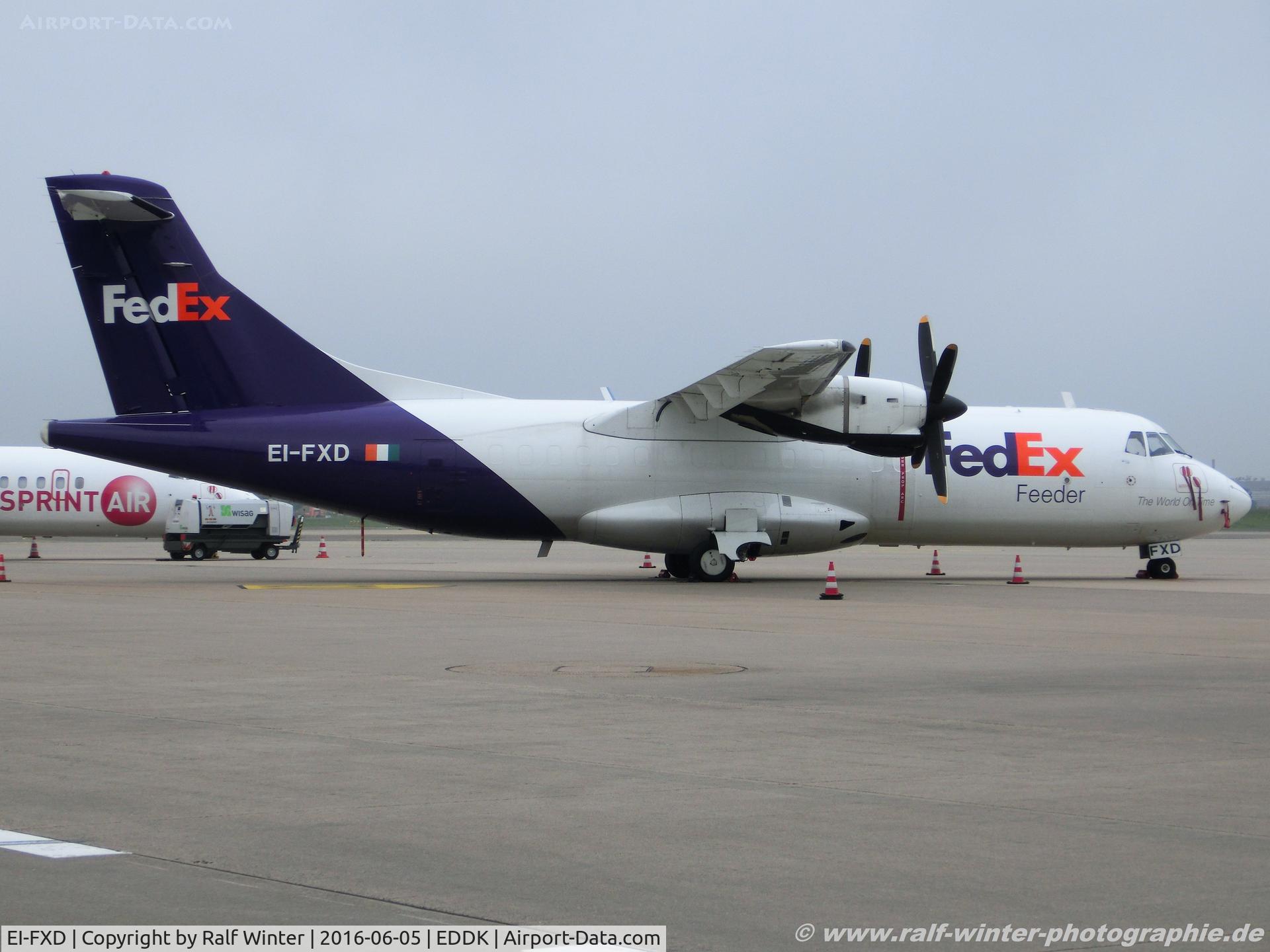EI-FXD, 1991 ATR 42-300 C/N 273, ATR 42-300F AG ABR Air Constracters opfor FedEx FedEx livery - 273 - EI-FXD - 05.06.2016 - CGN
