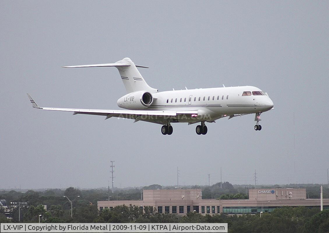 LX-VIP, 2000 Bombardier BD-700-1A10 Global Express C/N 9076, TPA Spotting