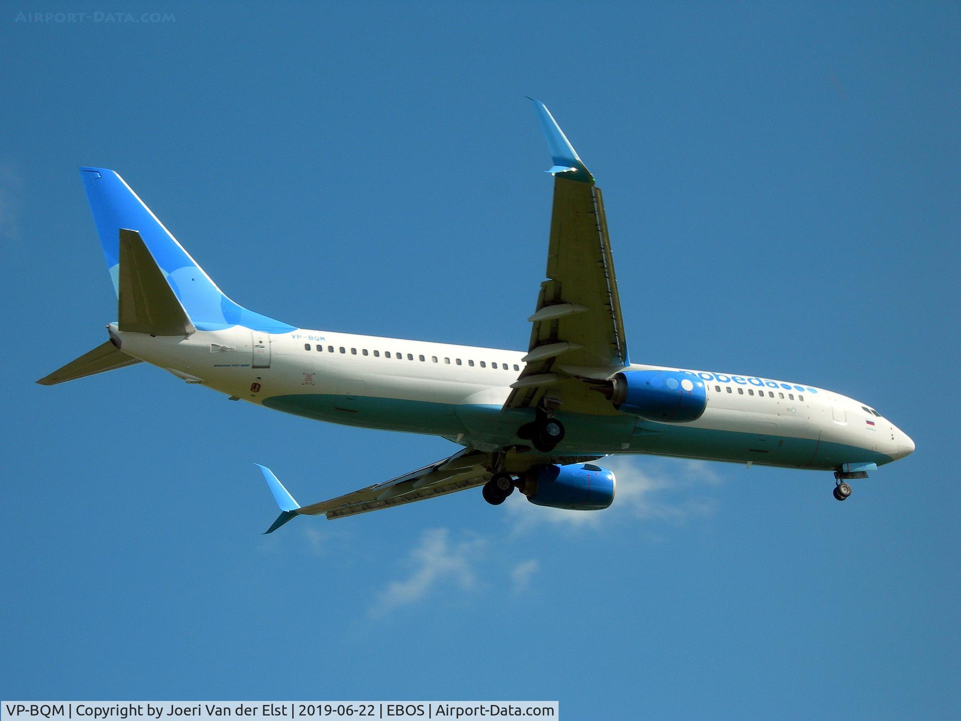 VP-BQM, 2019 Boeing 737-8MC C/N 64868, Moments before touchdown rwy 08