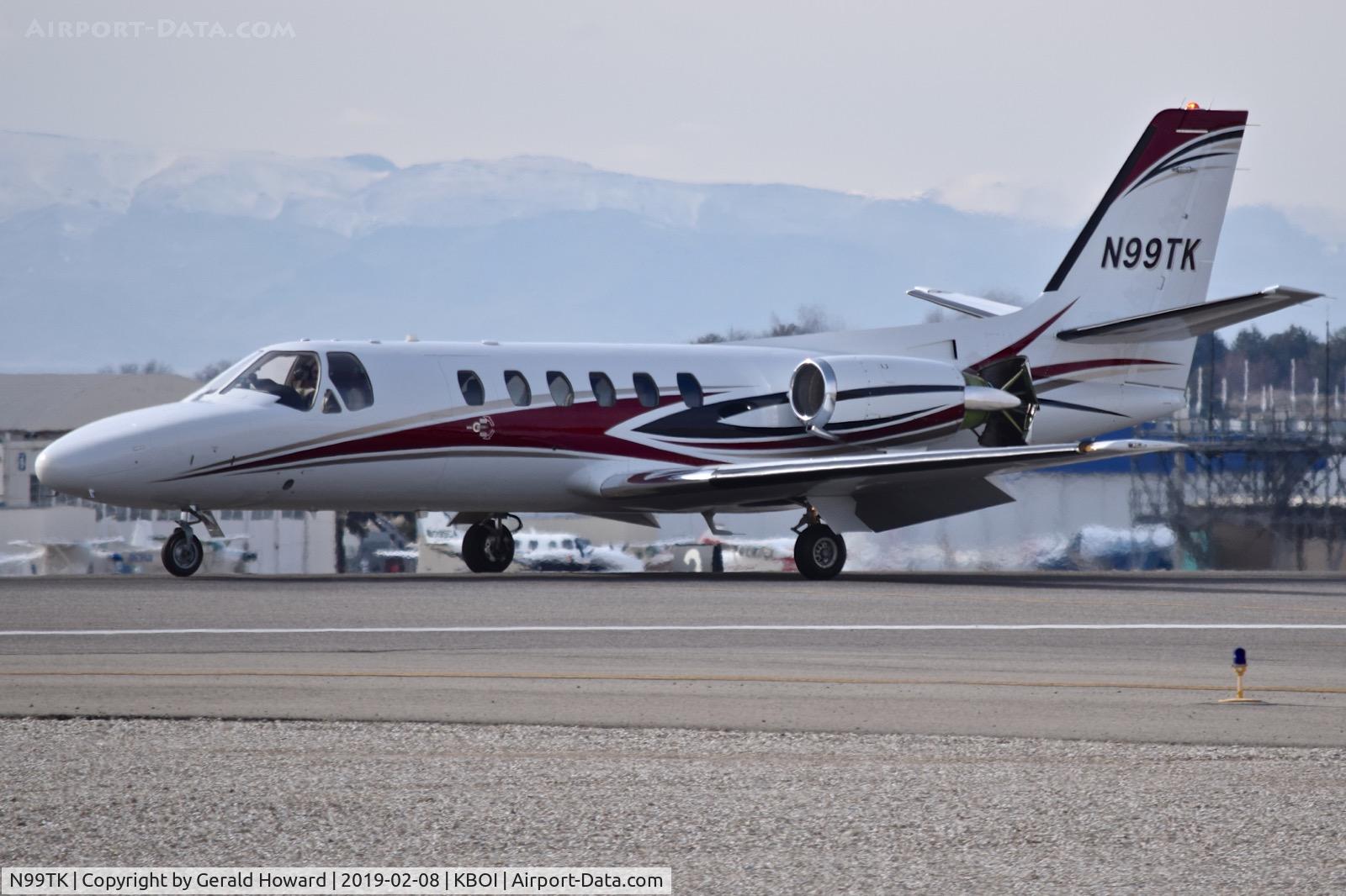 N99TK, 1989 Cessna 550 Citation II C/N 550-0621, Landing roll out on RWY 10L.