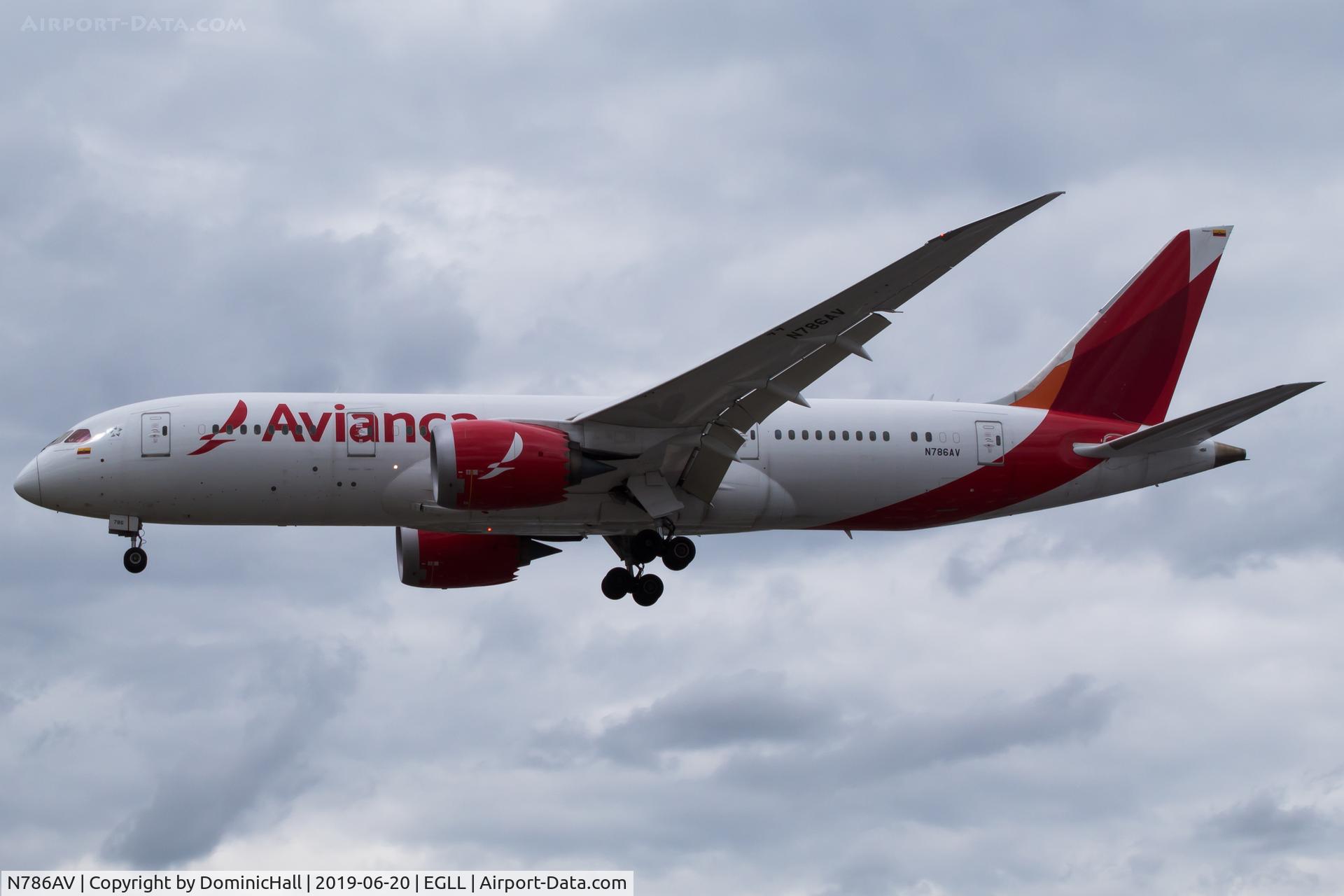 N786AV, 2015 Boeing 787-8 Dreamliner Dreamliner C/N 37508, Landing RWY 27R