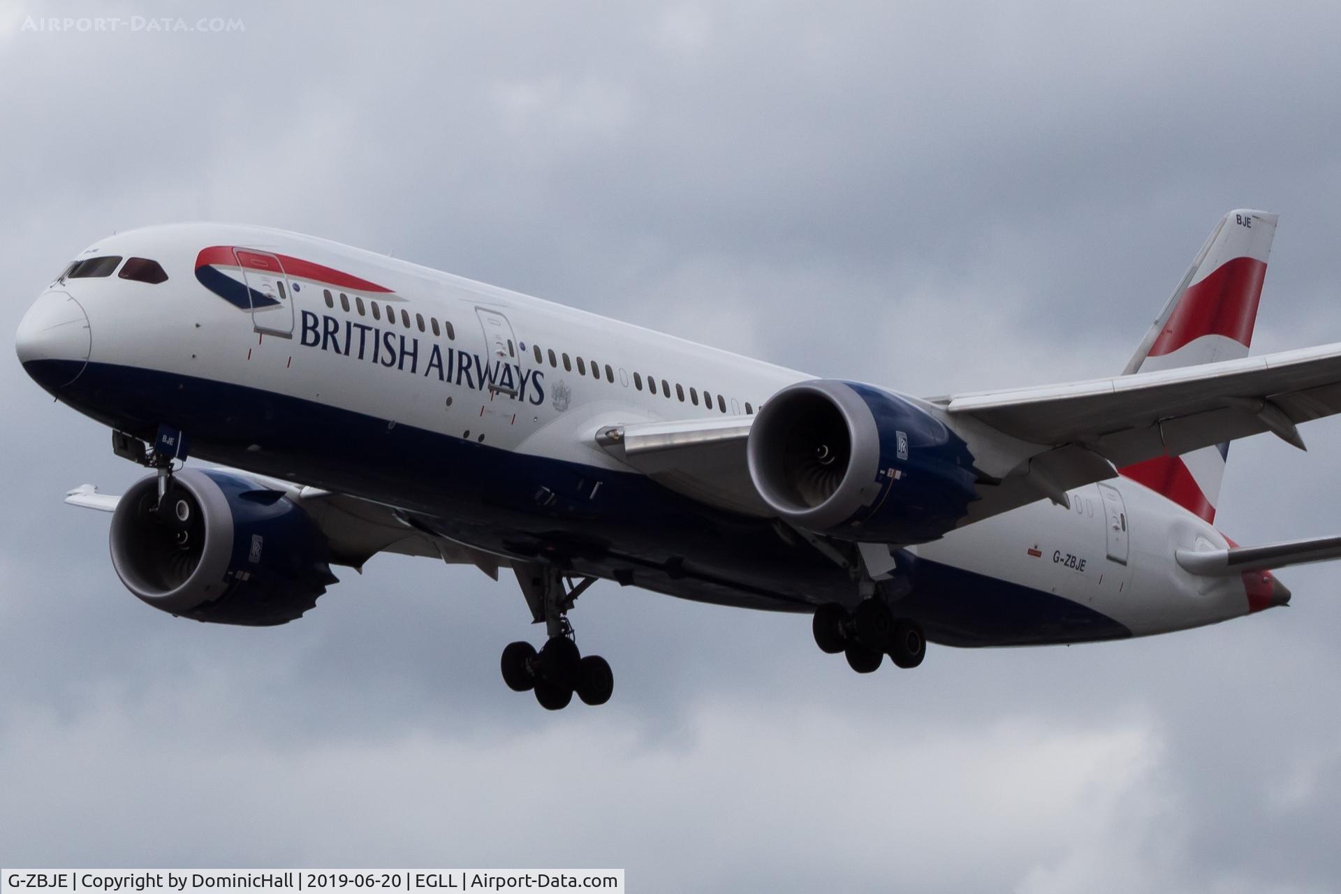 G-ZBJE, 2013 Boeing 787-8 Dreamliner C/N 38612, Landing RWY 27R