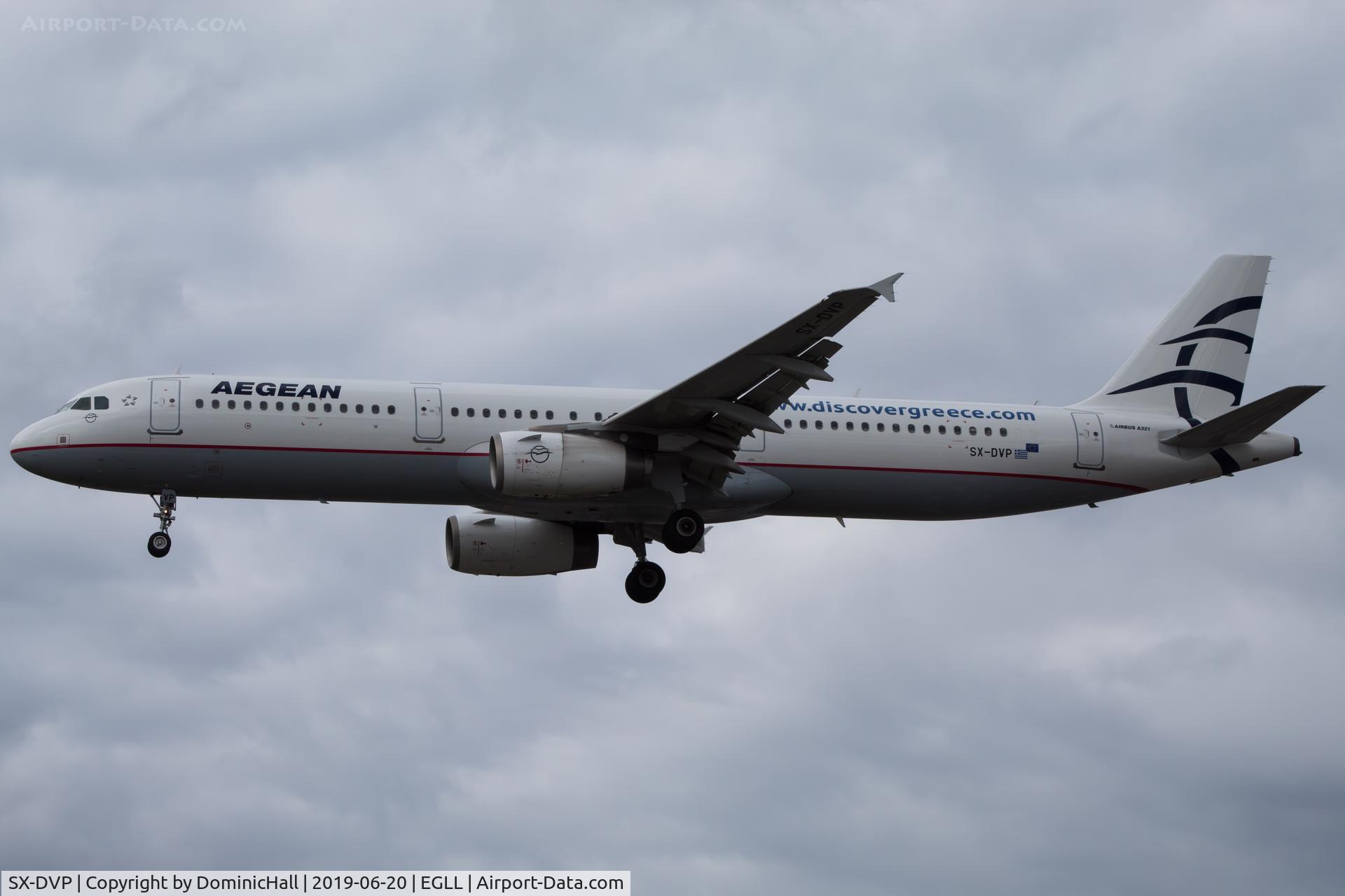 SX-DVP, 2008 Airbus A321-232 C/N 3527, Landing RWY 27R